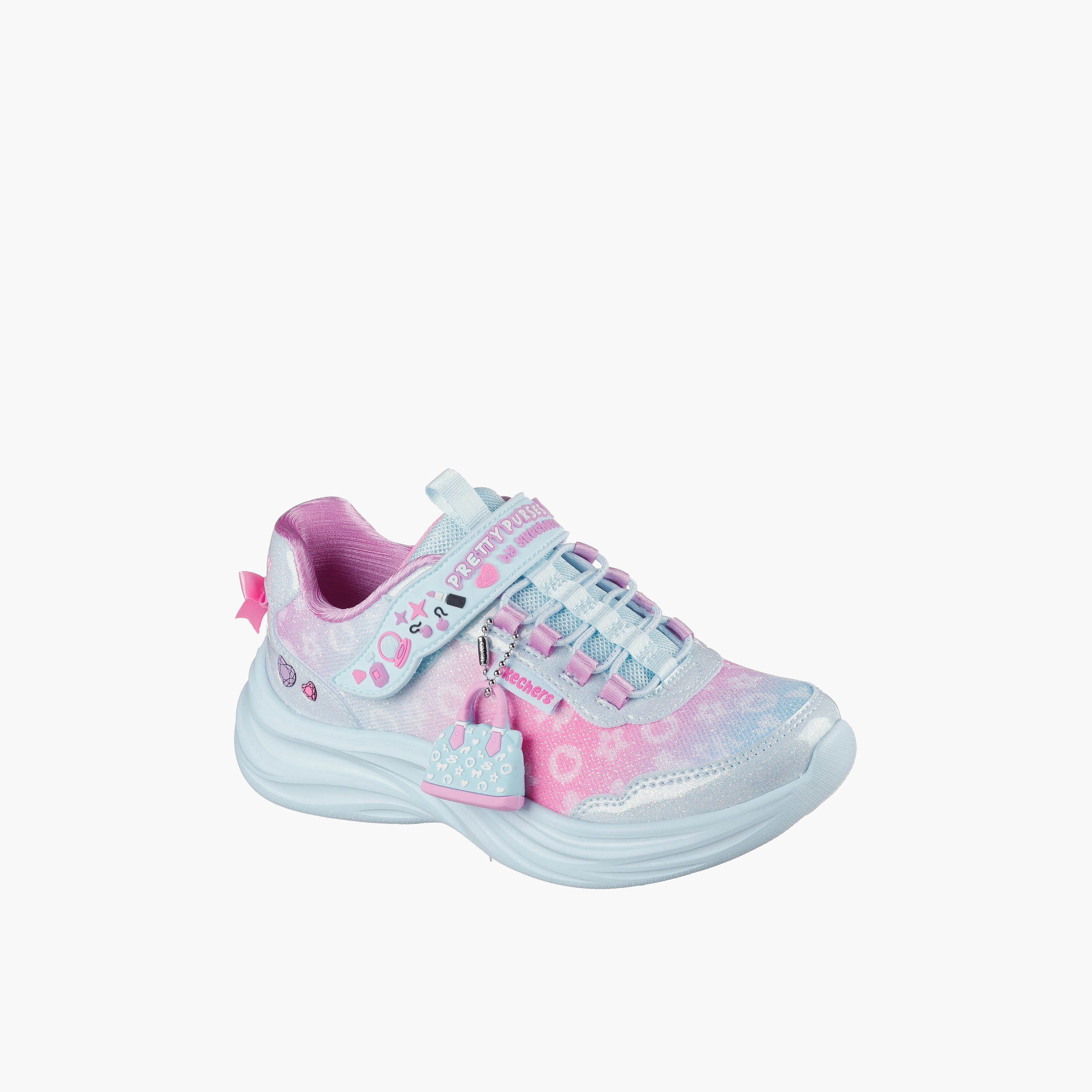 Skechers Girls POWER JAMS 2.0 Hook & Loop Sneakers - 302199L-AQMT-CP-girls-shoes-sports-image-1