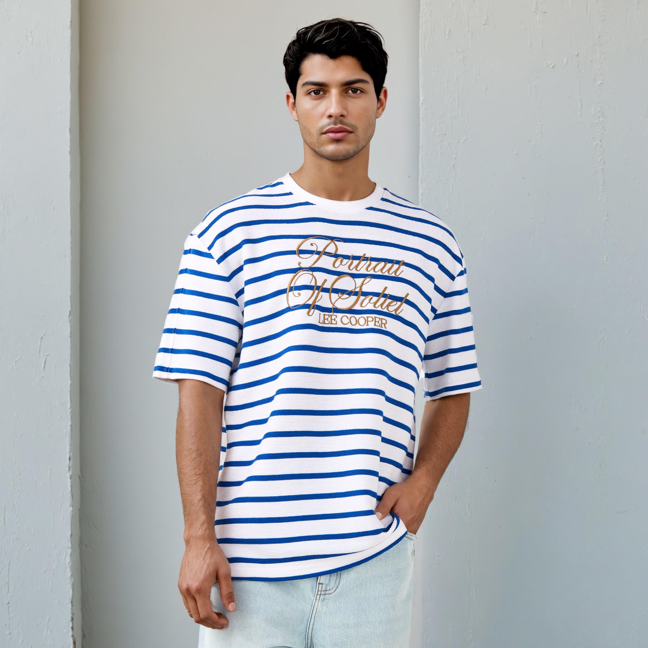Lee Cooper Striped T-shirt with Chest Embroidery-men-clothing-tshirtsandpolos-tshirts-image-1