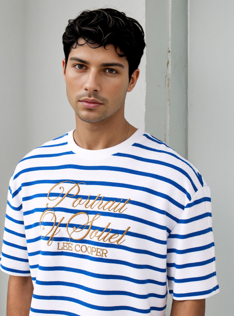 Lee Cooper Striped T-shirt with Chest Embroidery-men-clothing-tshirtsandpolos-tshirts-image-4