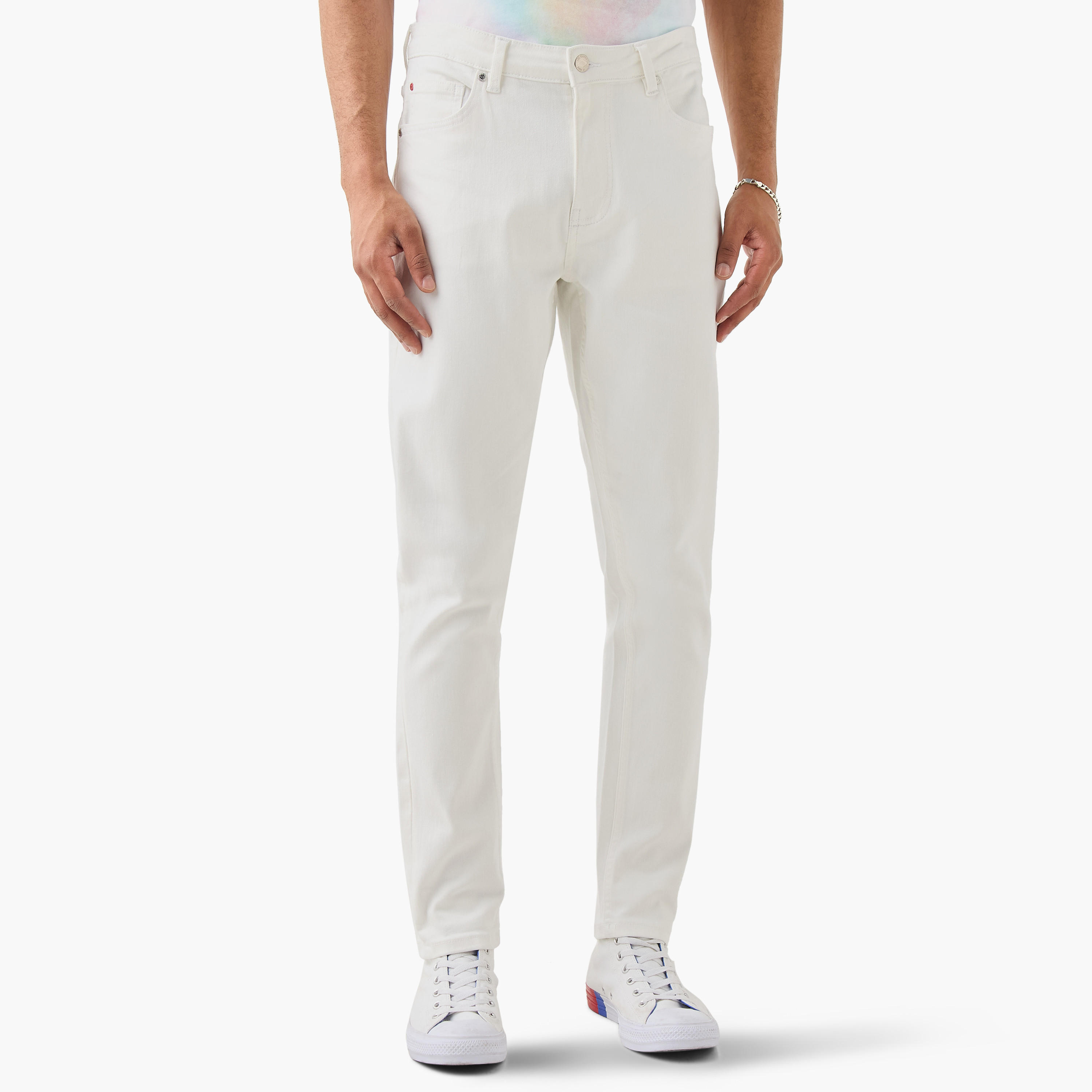 Lee Cooper Skinny Fit Jeans with Button Closure and Pockets-men-clothing-jeans-image-1
