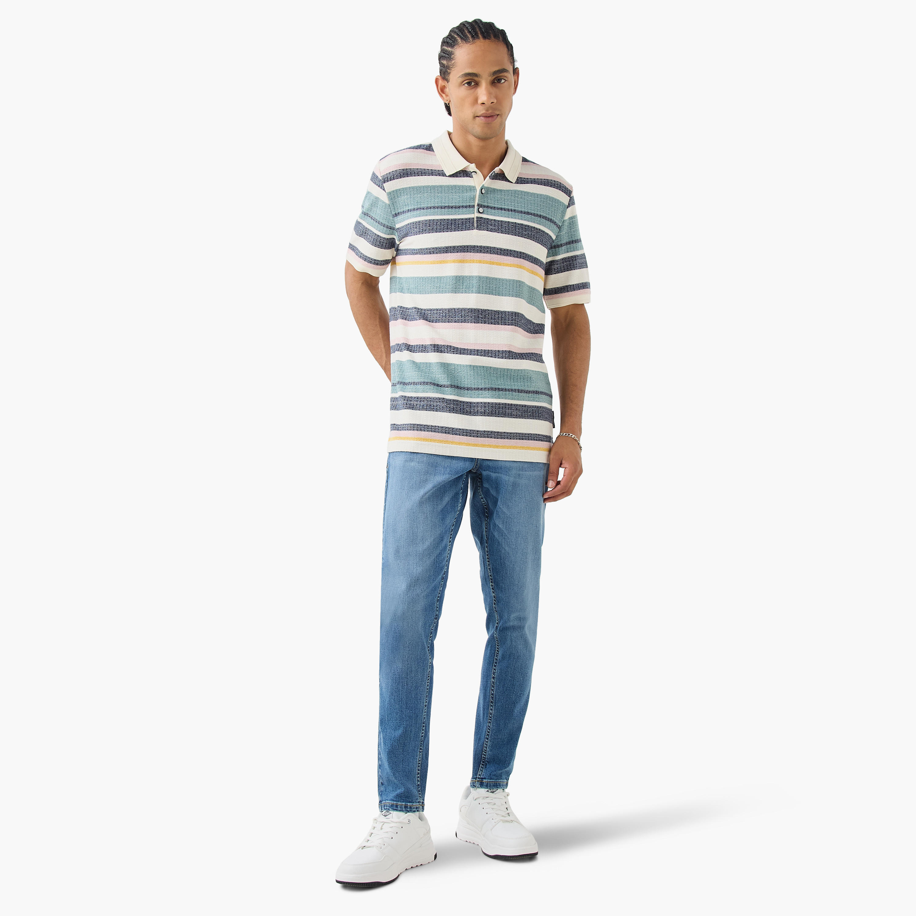 بنطلون جينز ضيق بزر إغلاق وجيوب من لي كوبر-men-clothing-jeans-image-2