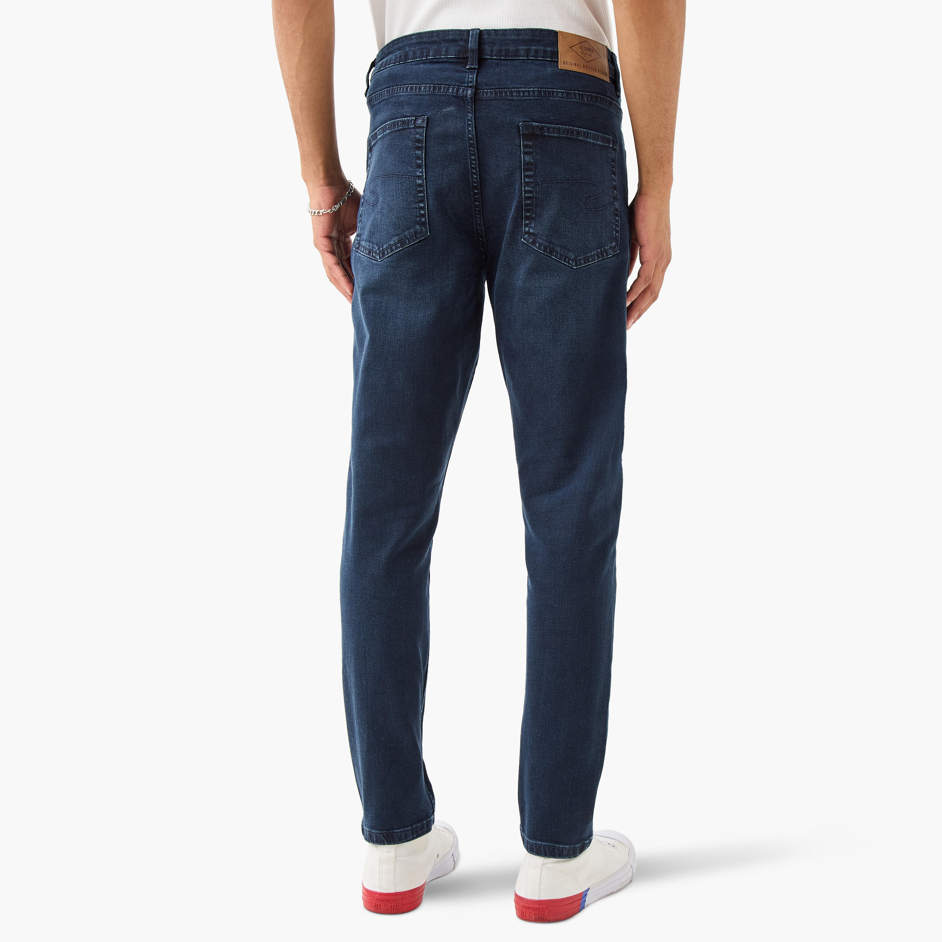 Lee Cooper Skinny Fit Jeans with Button Closure and Pockets-men-clothing-jeans-image-3