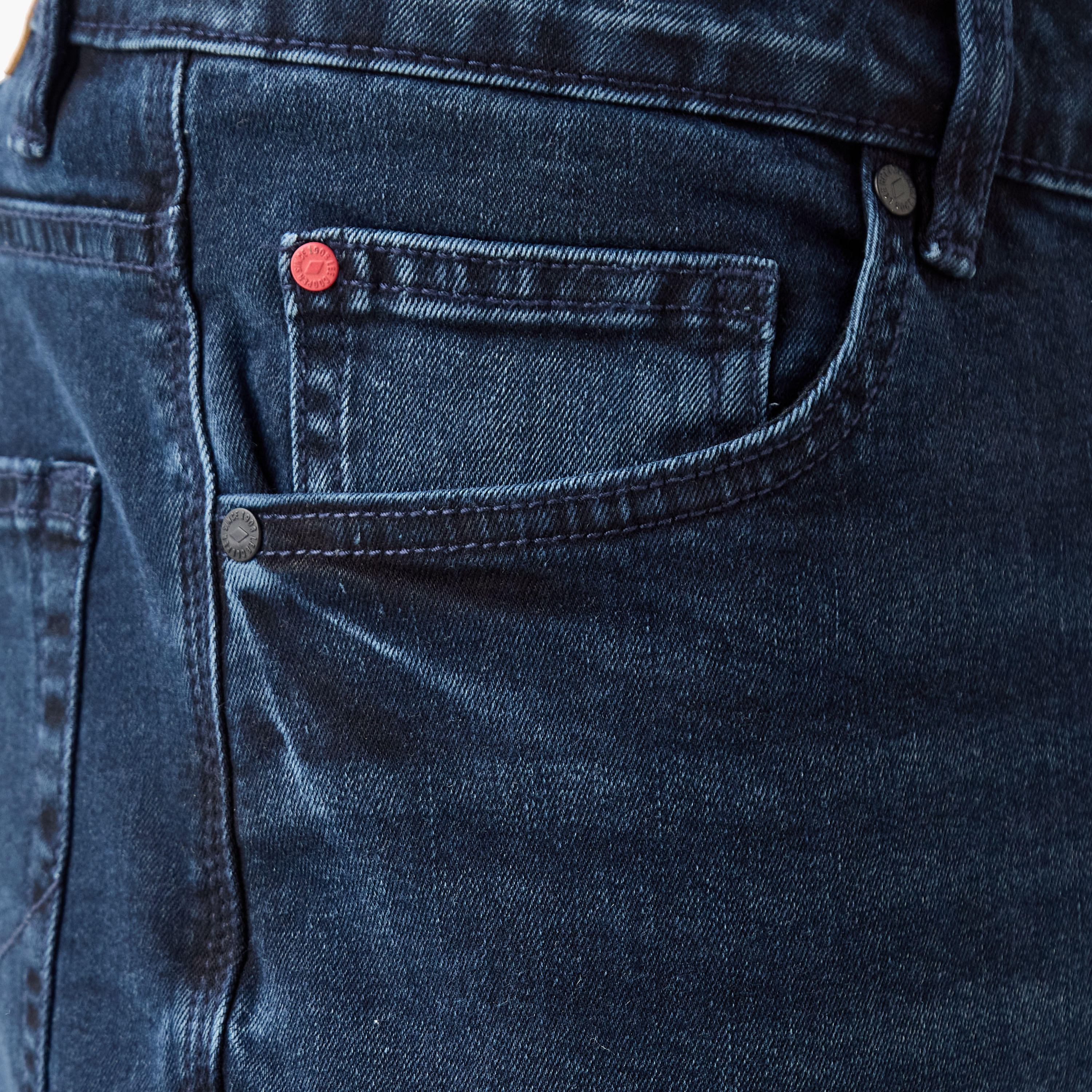 Lee Cooper Skinny Fit Jeans with Button Closure and Pockets-men-clothing-jeans-image-5