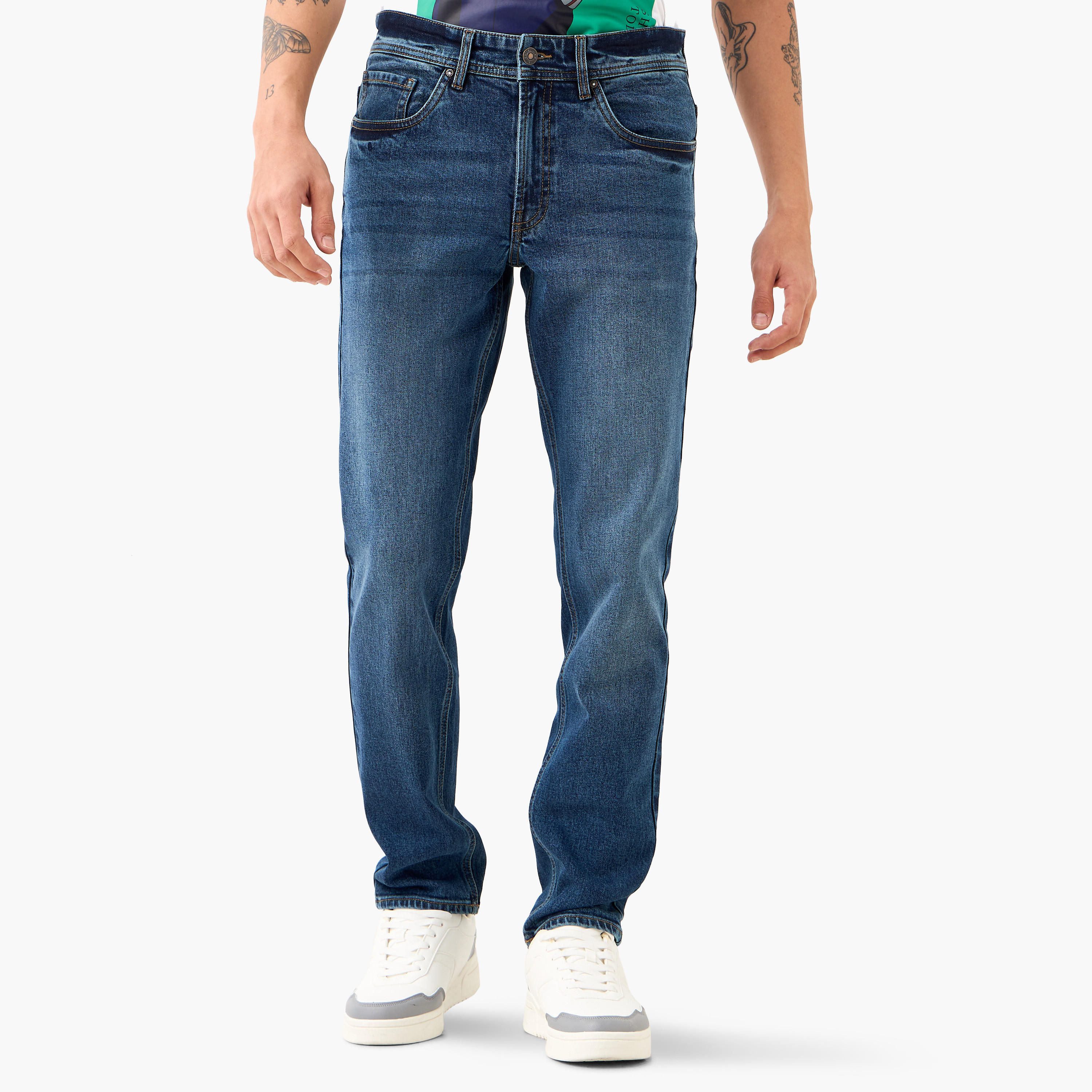 بنطلون جينز بقصّة سليم للرجال من لي كوبر-men-clothing-jeans-image-1