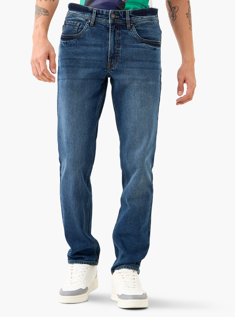 بنطلون جينز بقصّة سليم للرجال من لي كوبر-men-clothing-jeans-image-1