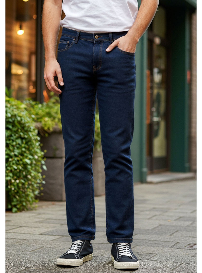 بنطلون جينز بقصّة سليم للرجال من لي كوبر-men-clothing-jeans-image-1