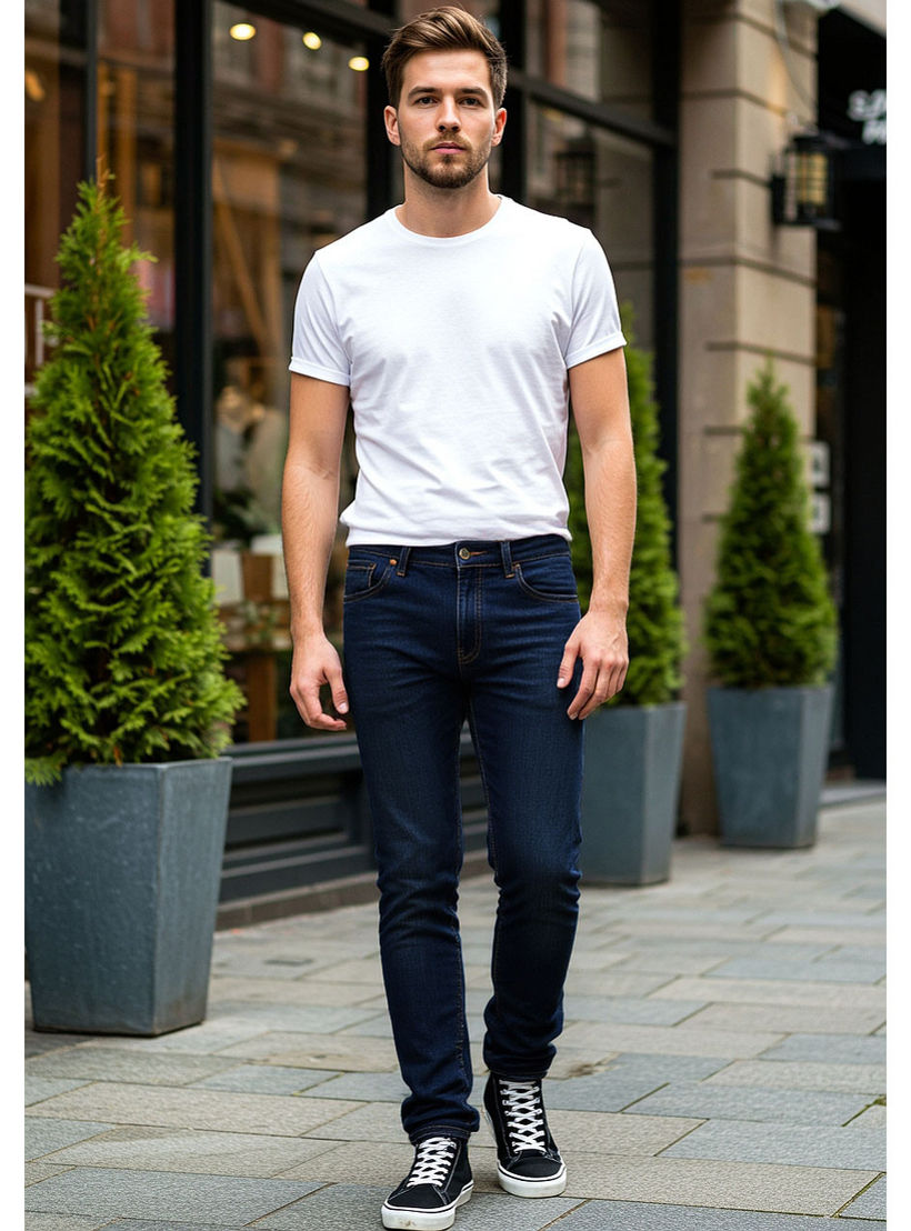 بنطلون جينز بقصّة سليم للرجال من لي كوبر-men-clothing-jeans-image-2