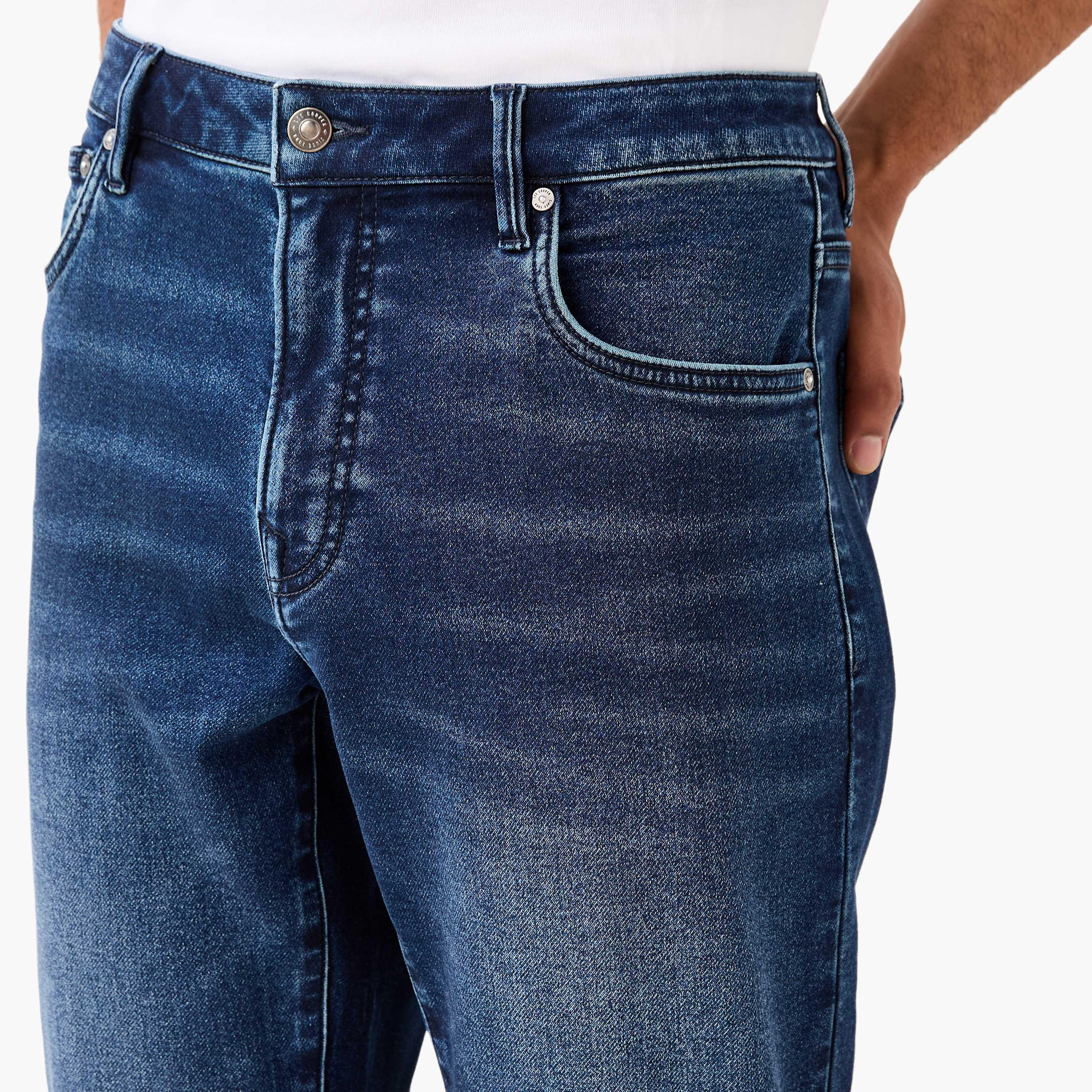Lee Cooper Slim Fit Jeans with Pockets-men-clothing-bottoms-jeans-image-4