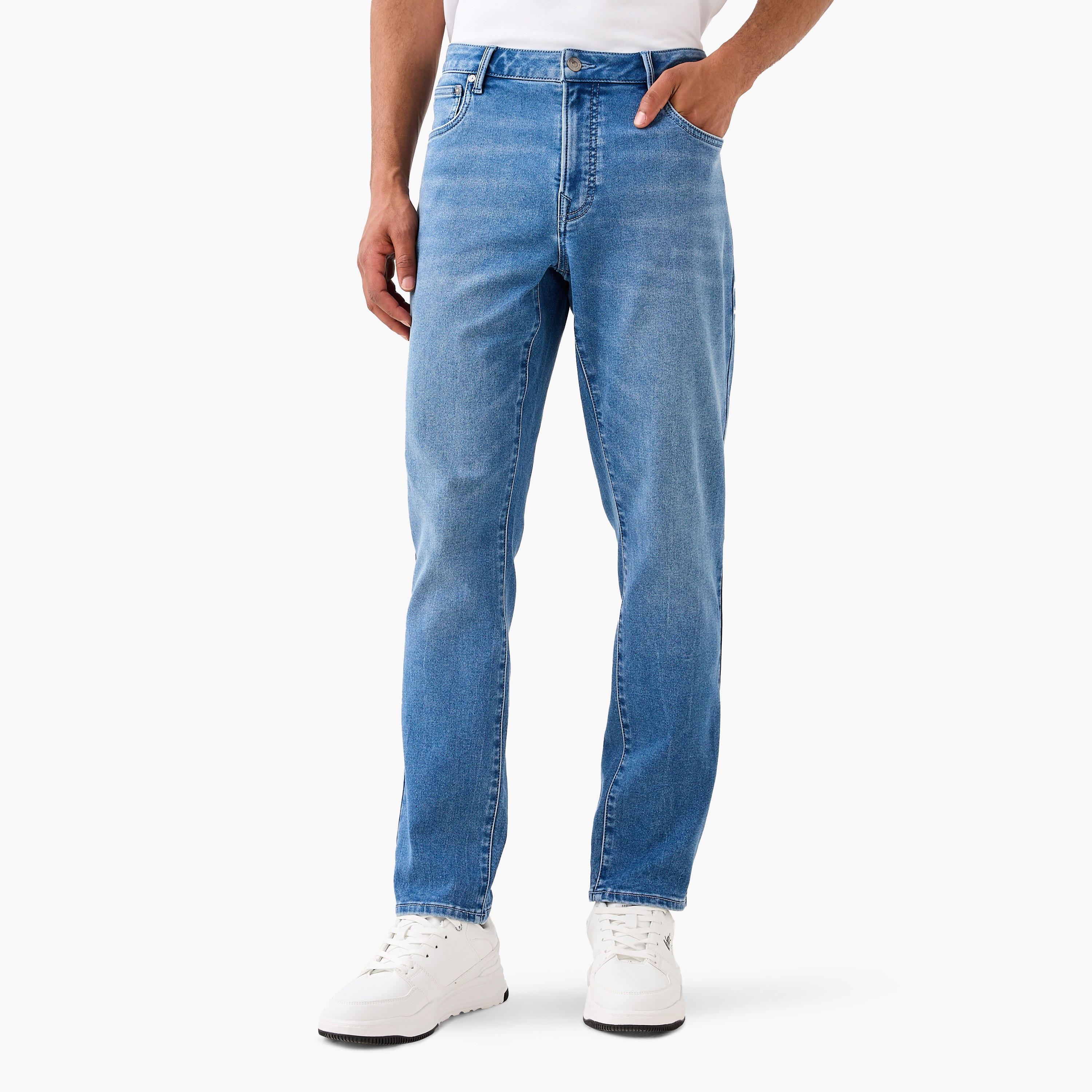 بنطلون جينز بقصة سليم مع جيوب من لي كوبر-men-clothing-bottoms-jeans-image-5