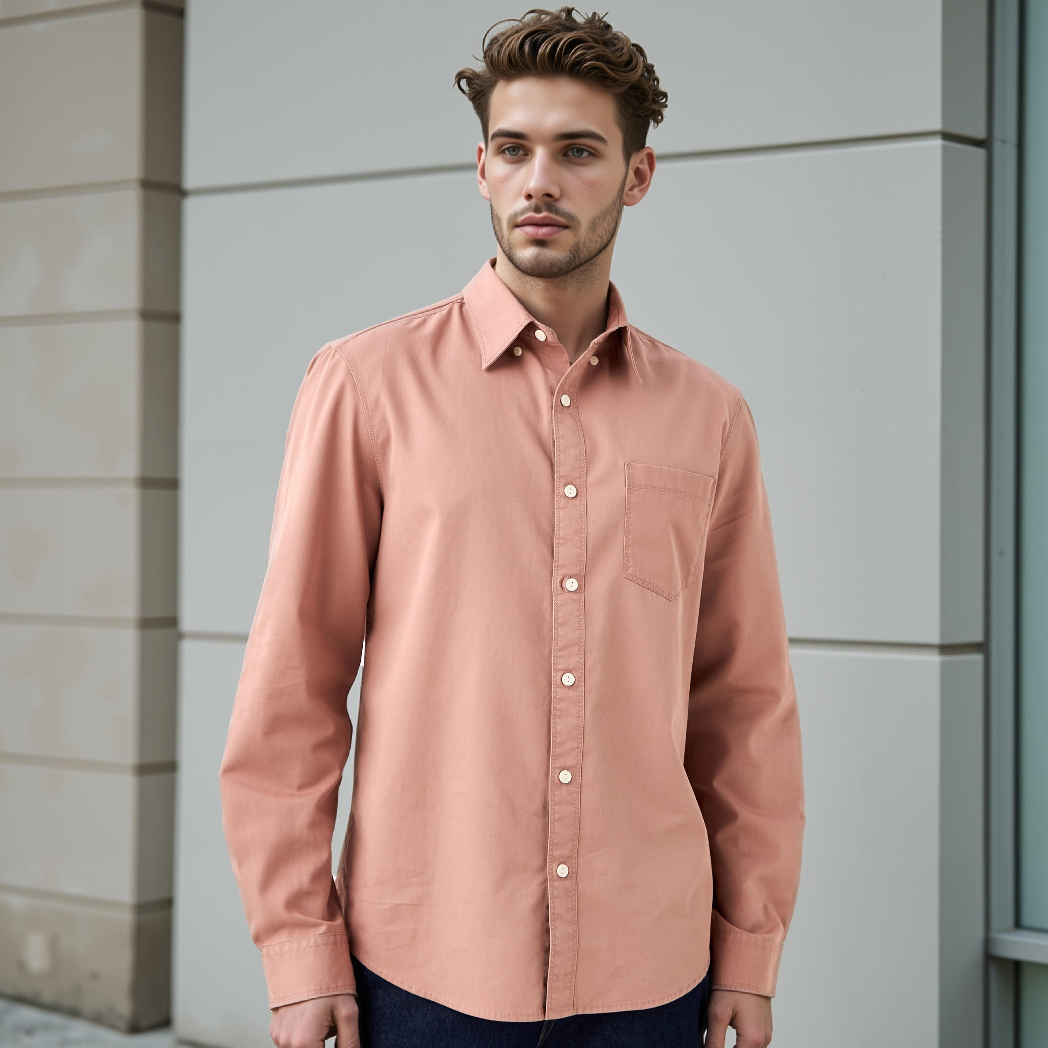 Lee Cooper Regular Fit Shirt with Pocket-men-clothing-shirts-image-1