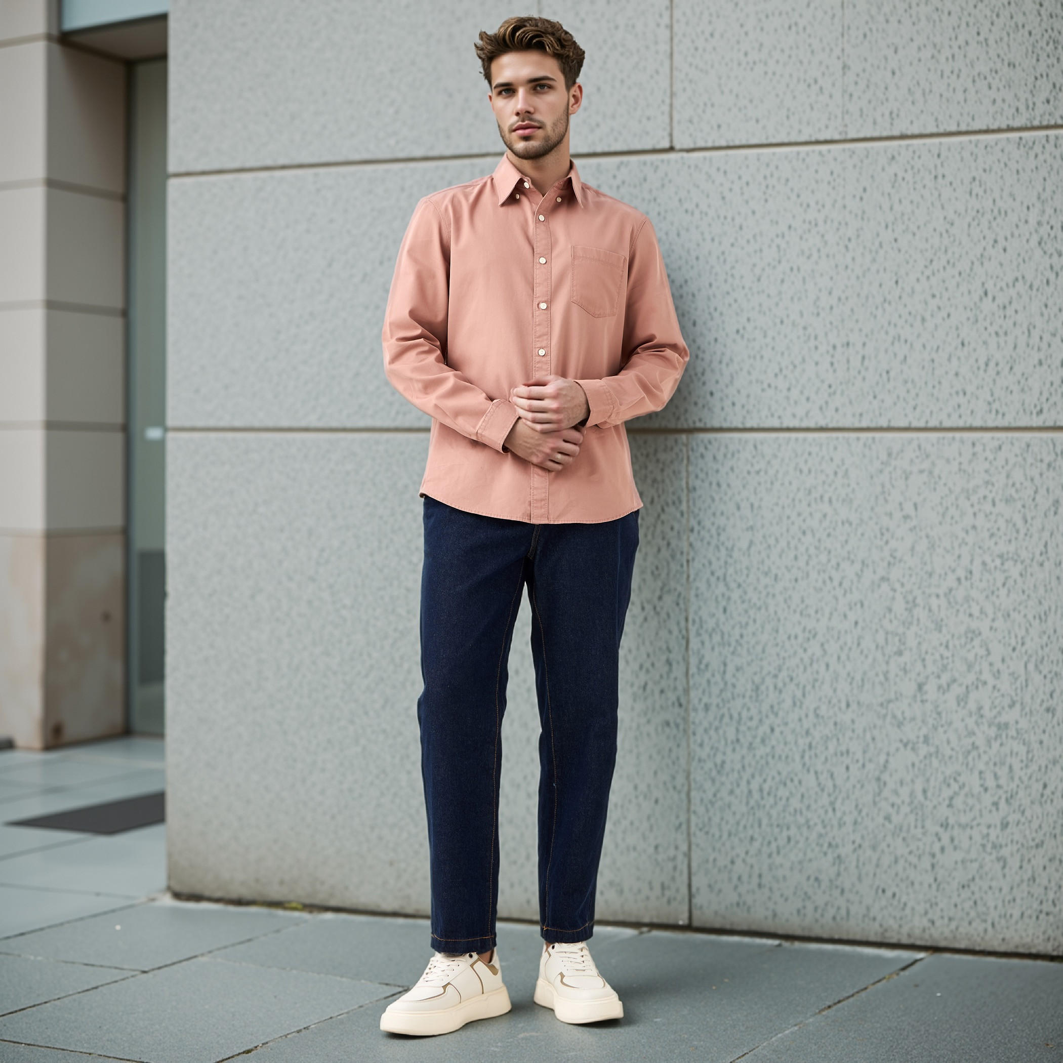 Lee Cooper Regular Fit Shirt with Pocket-men-clothing-shirts-image-2