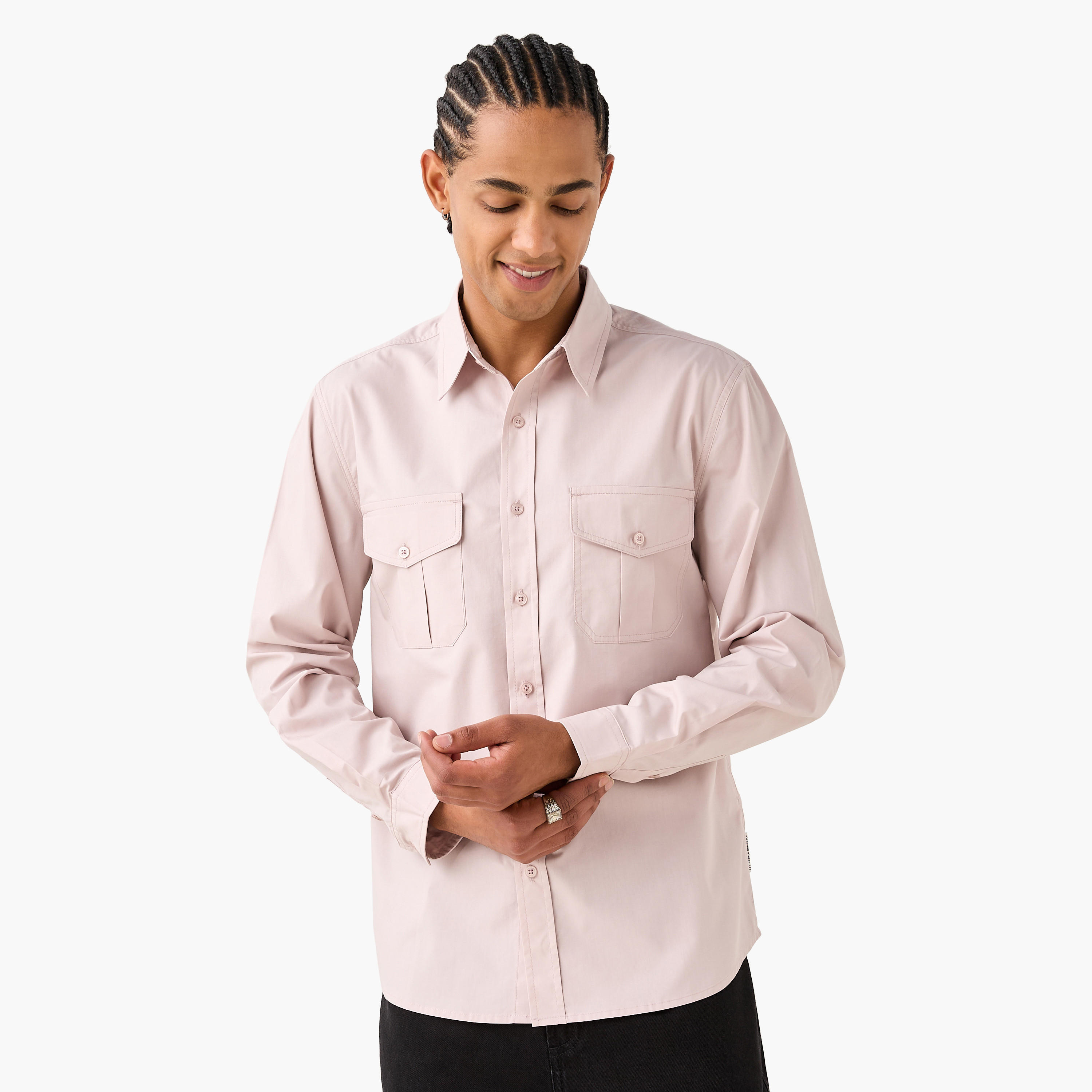 قميص بجيوب على الصدر من لي كوبر-men-clothing-shirts-image-5
