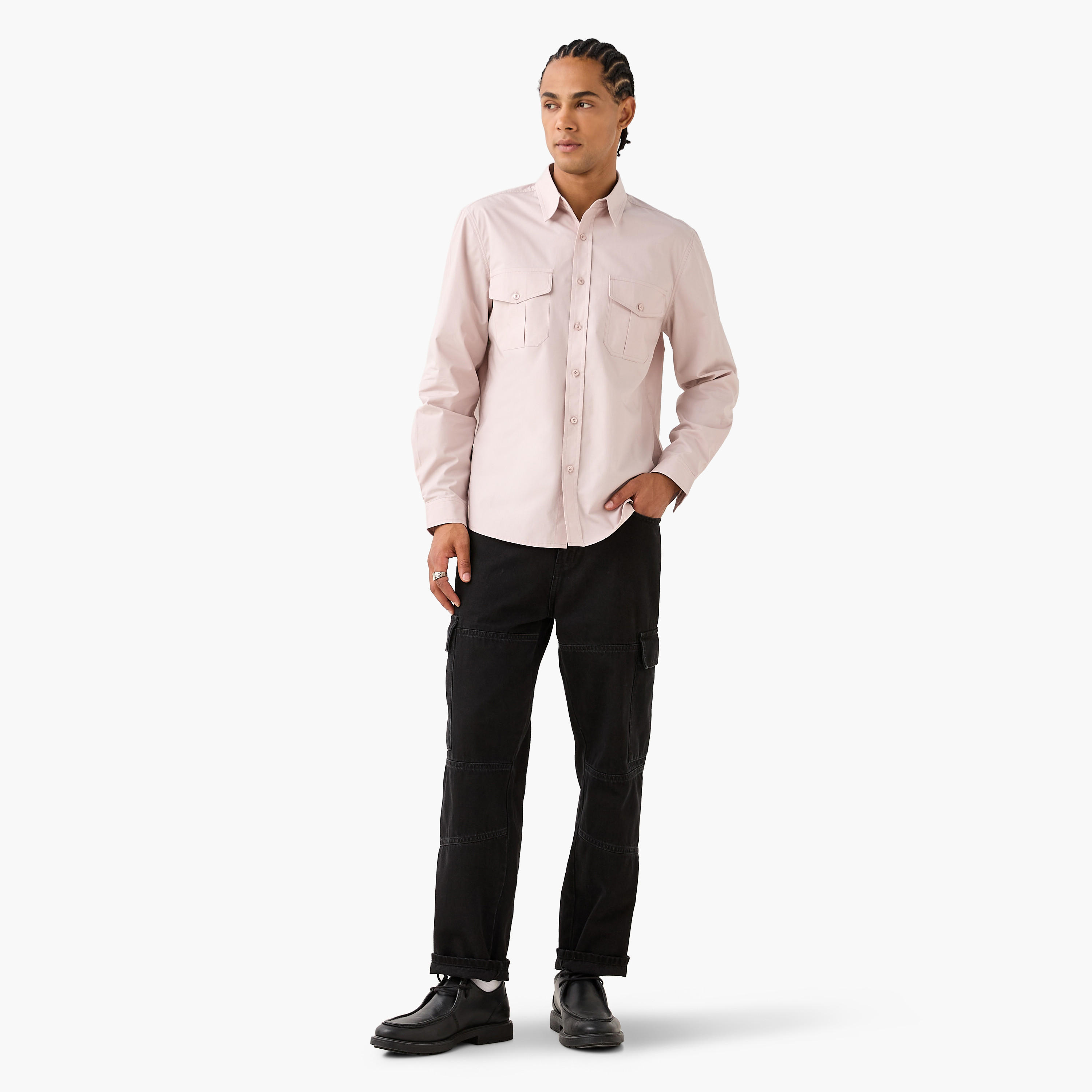 قميص بجيوب على الصدر من لي كوبر-men-clothing-shirts-image-4