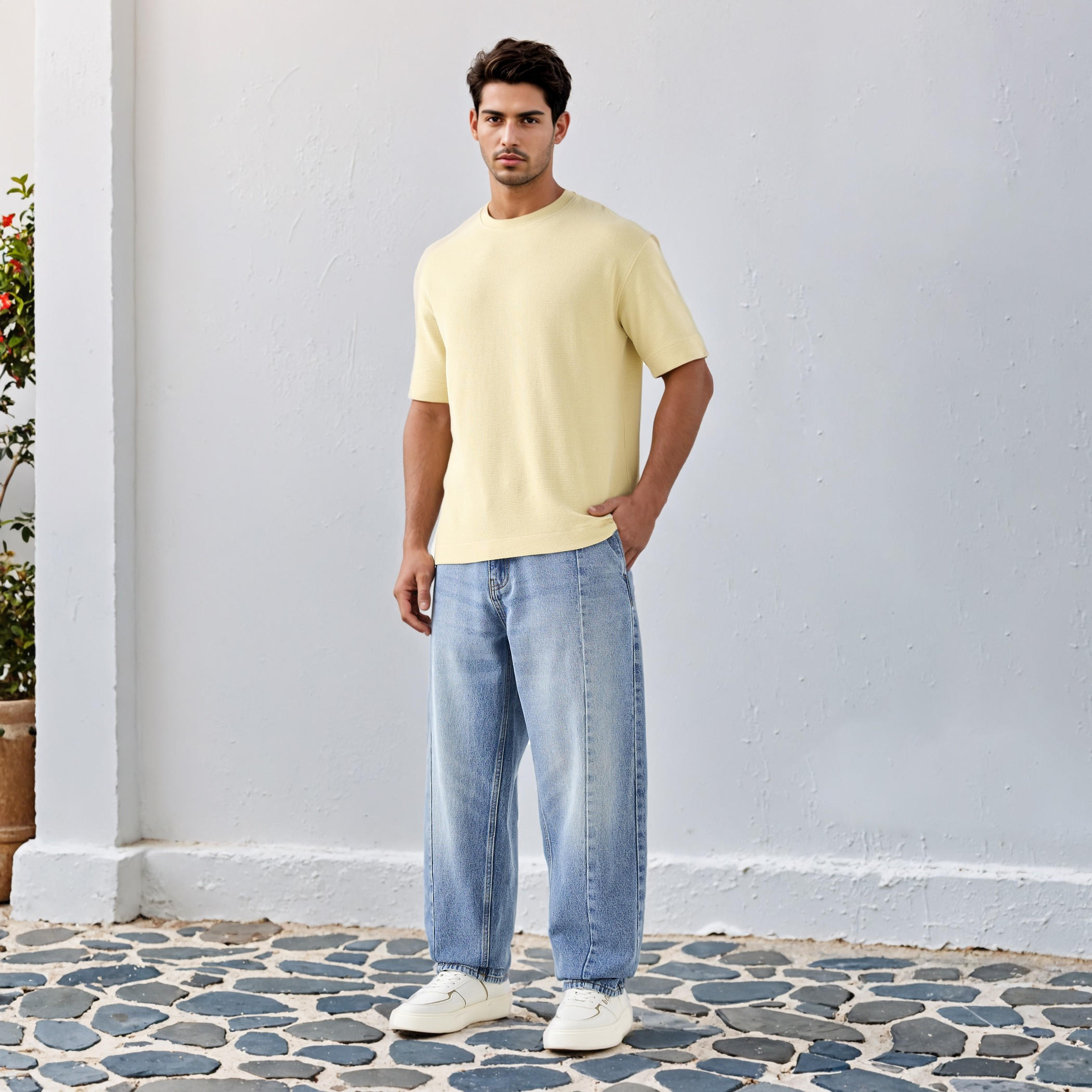 Lee Cooper Straight Fit Jeans with Pockets-men-clothing-bottoms-jeans-image-2