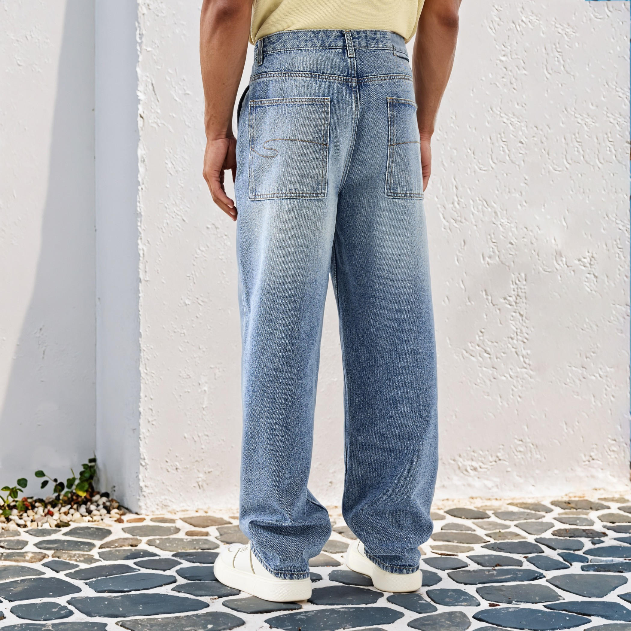 بنطلون جينز واسع الساق بجيوب من لي كوبر-men-clothing-bottoms-jeans-image-3