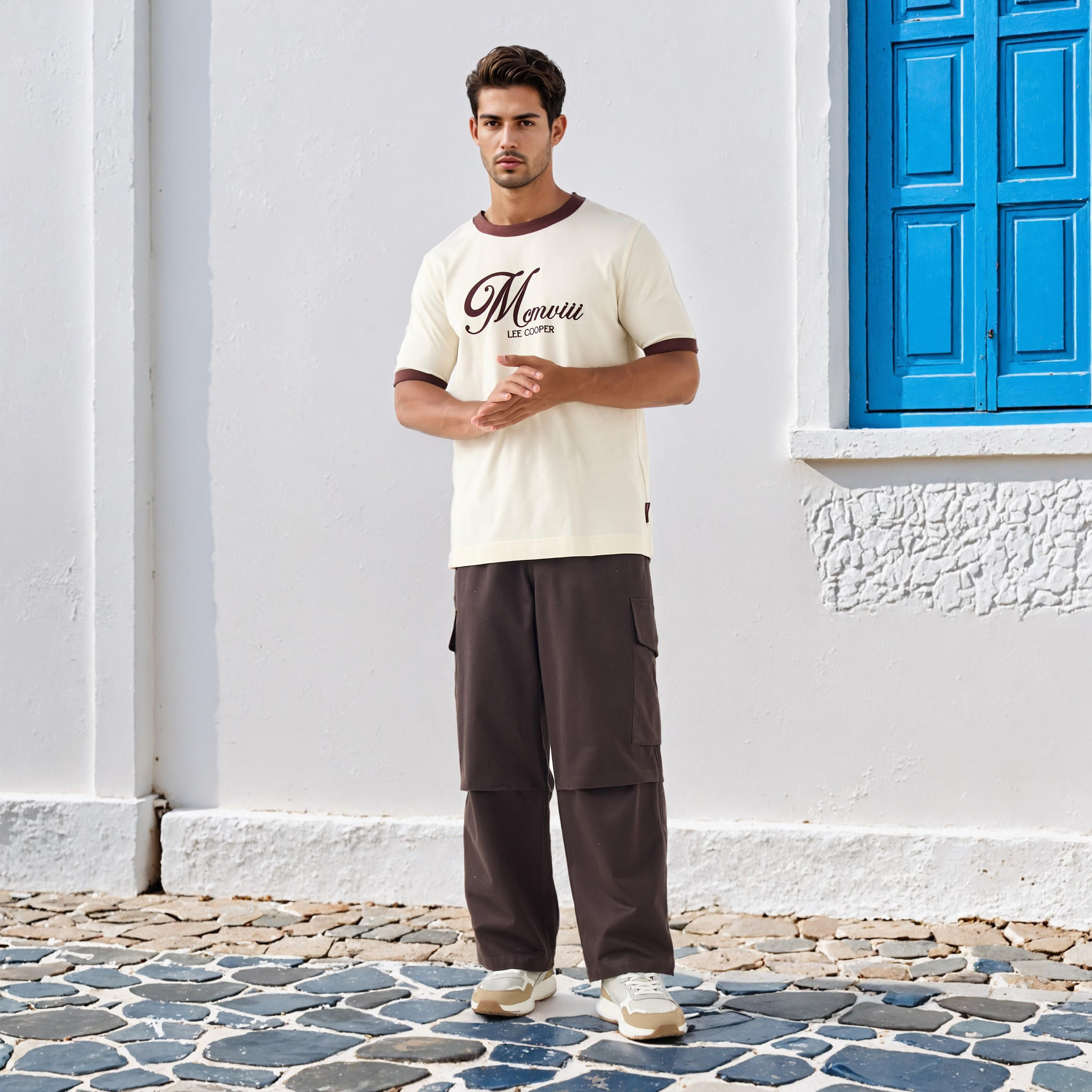 Lee Cooper Printed T-shirt with Crew Neck-men-clothing-tshirtsandpolos-tshirts-image-2