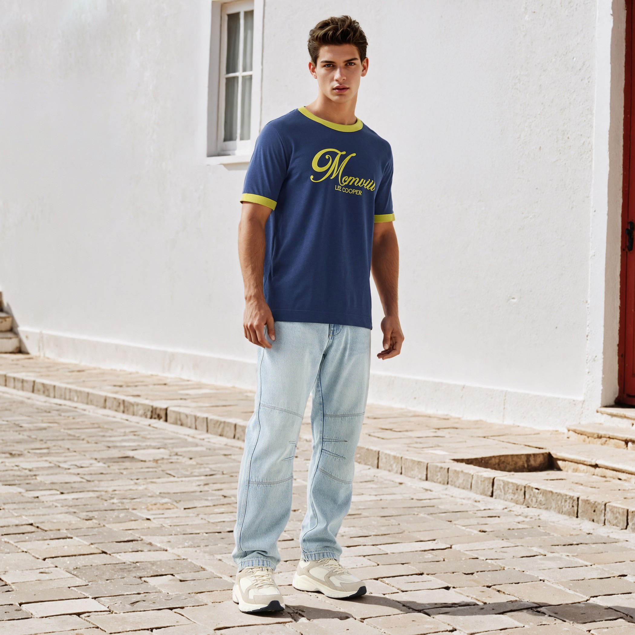 Lee Cooper Printed T-shirt with Crew Neck-men-clothing-tshirtsandpolos-tshirts-image-2