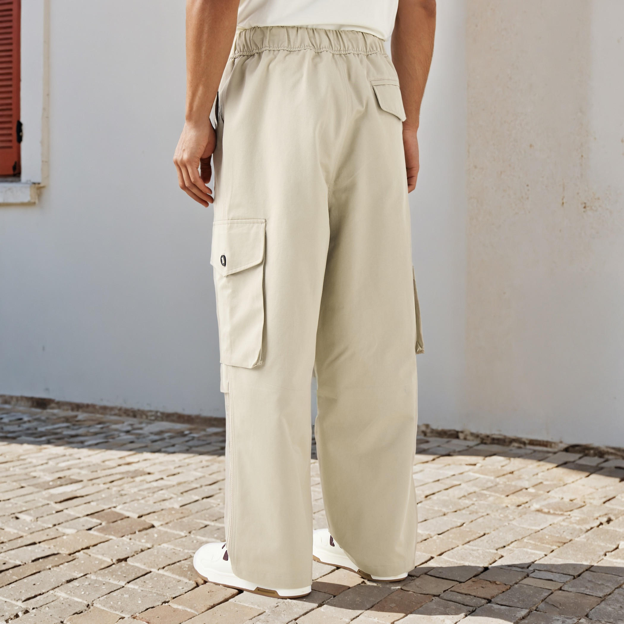 Lee Cooper Straight Fit Pants with Button Closure and Pockets-men-clothing-bottoms-joggers-image-3