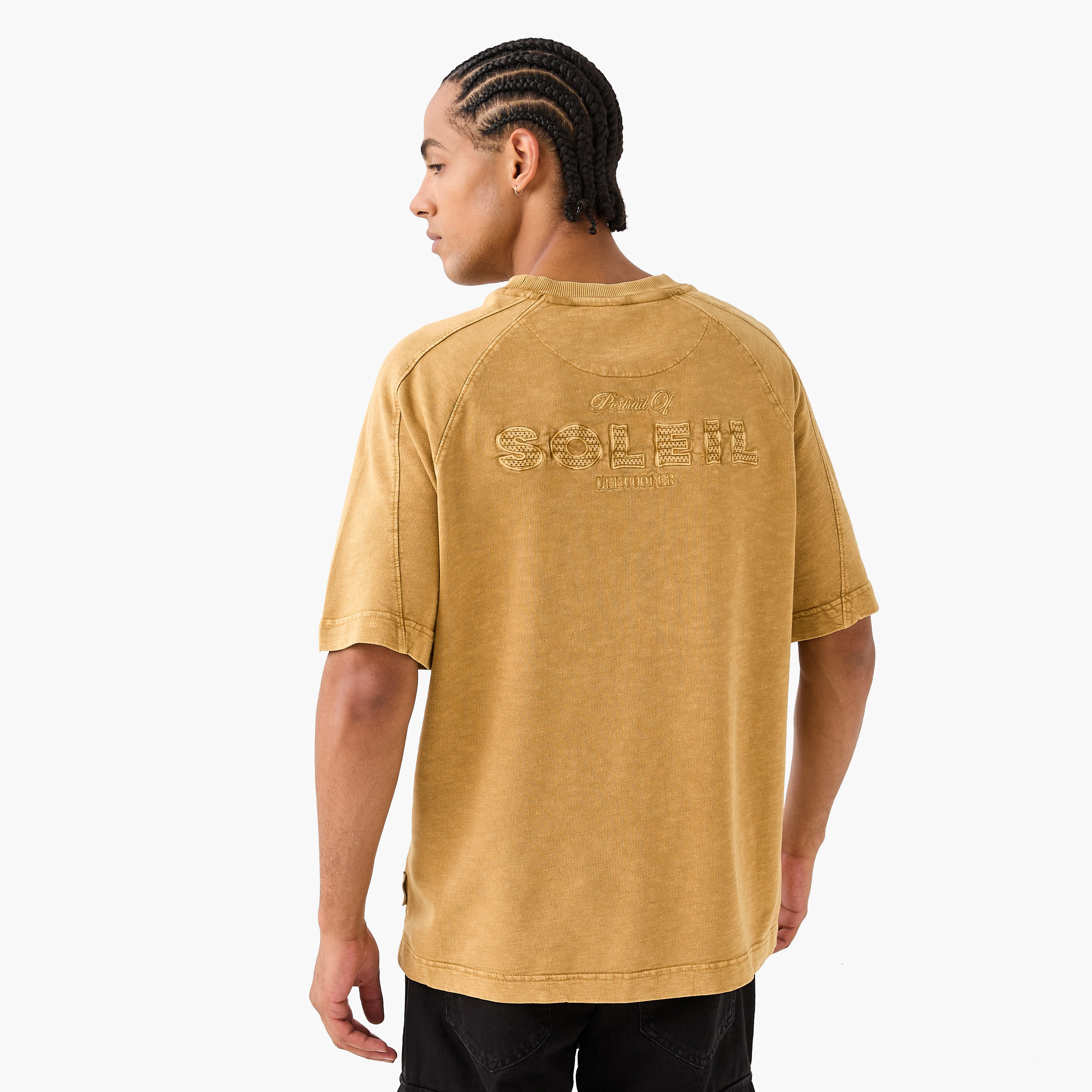 Lee Cooper Panelled T-shirt with Crew Neck-men-clothing-tshirtsandpolos-tshirts-image-1