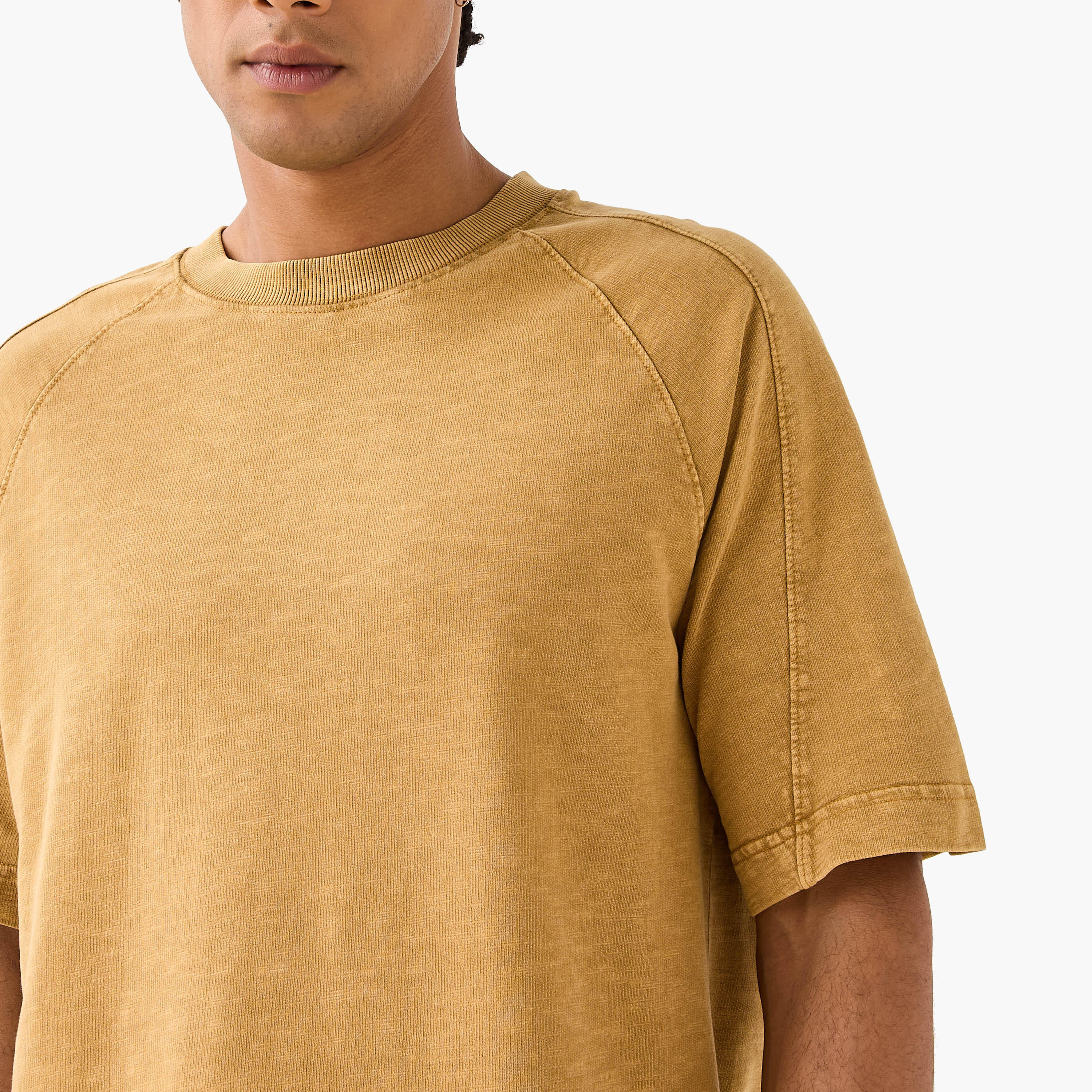 Lee Cooper Panelled T-shirt with Crew Neck-men-clothing-tshirtsandpolos-tshirts-image-4