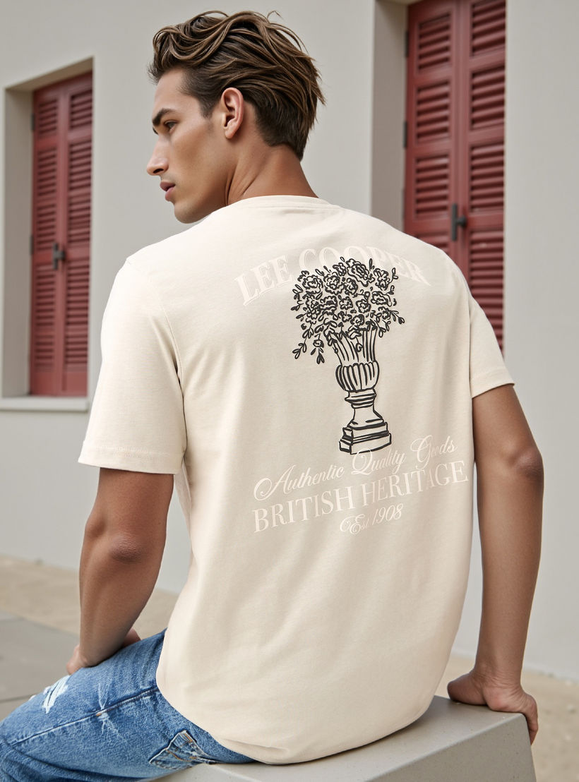 Lee Cooper Typographic Print Crew Neck T-shirt-men-clothing-tshirtsandpolos-tshirts-image-1