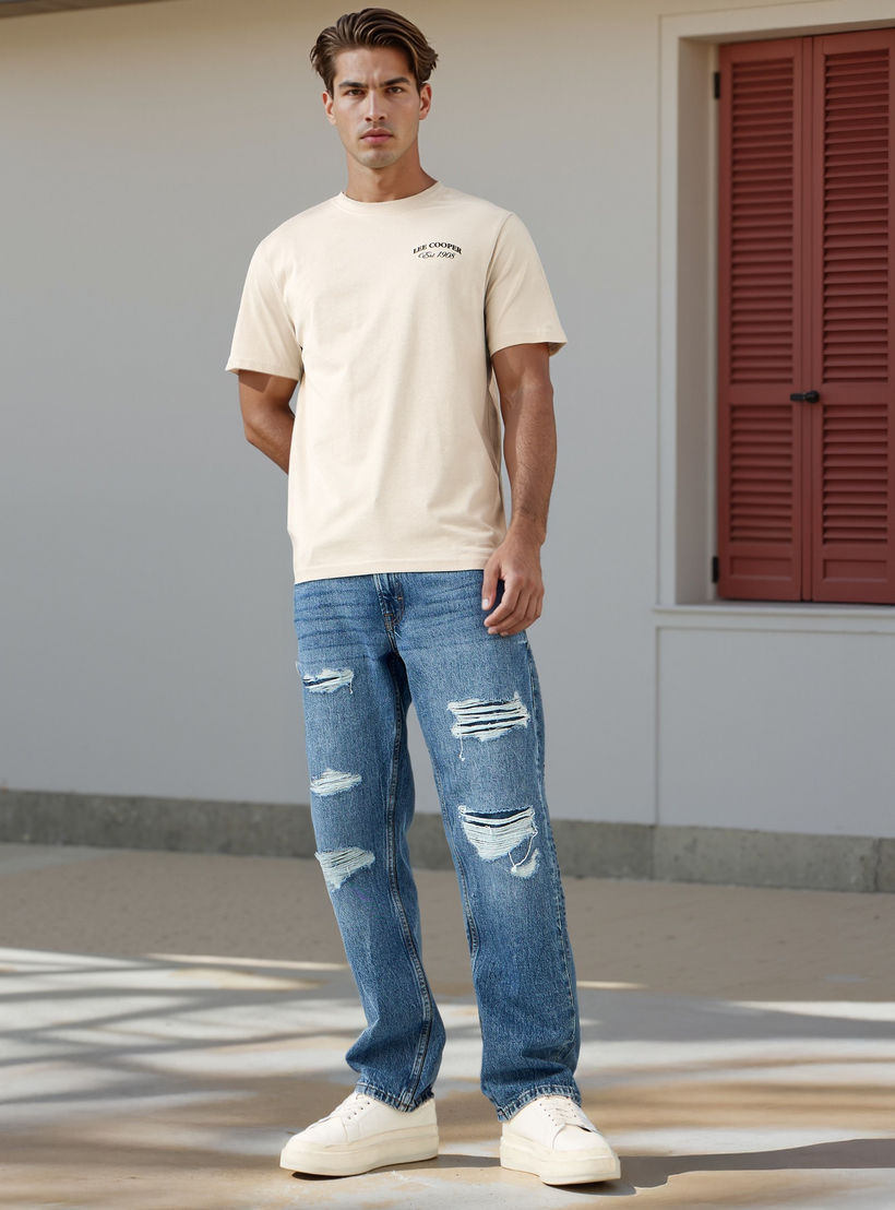 Lee Cooper Typographic Print Crew Neck T-shirt-men-clothing-tshirtsandpolos-tshirts-image-2