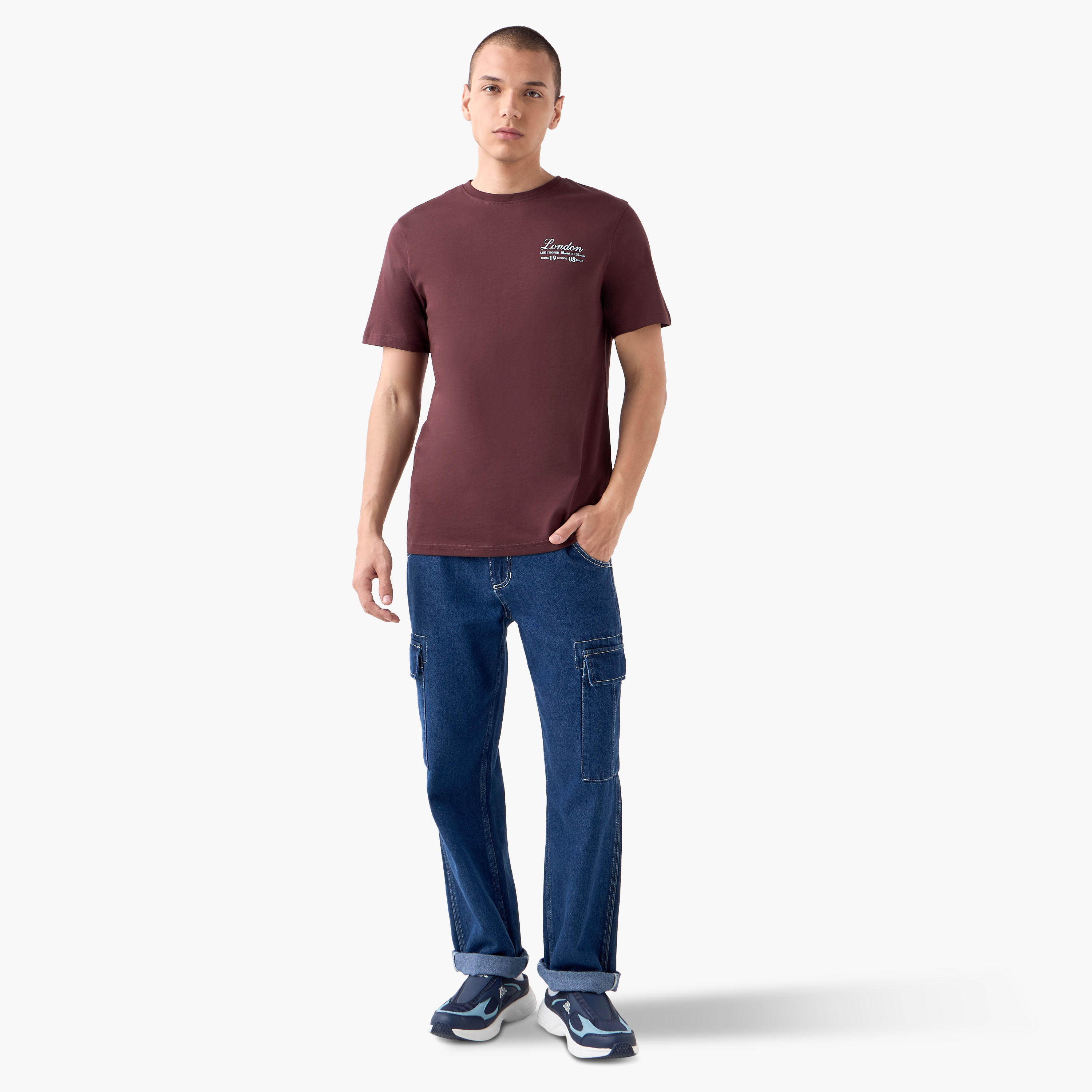 Lee Cooper Typographic Print Crew Neck T-shirt-men-clothing-tshirtsandpolos-tshirts-image-2