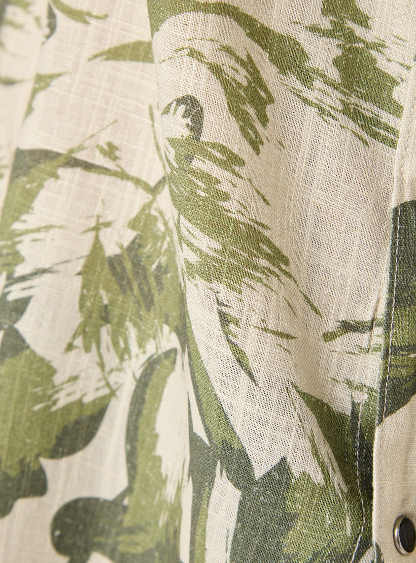 Lee Cooper Regular Fit Floral Print Linen Blend Shirt-men-clothing-shirts-image-5