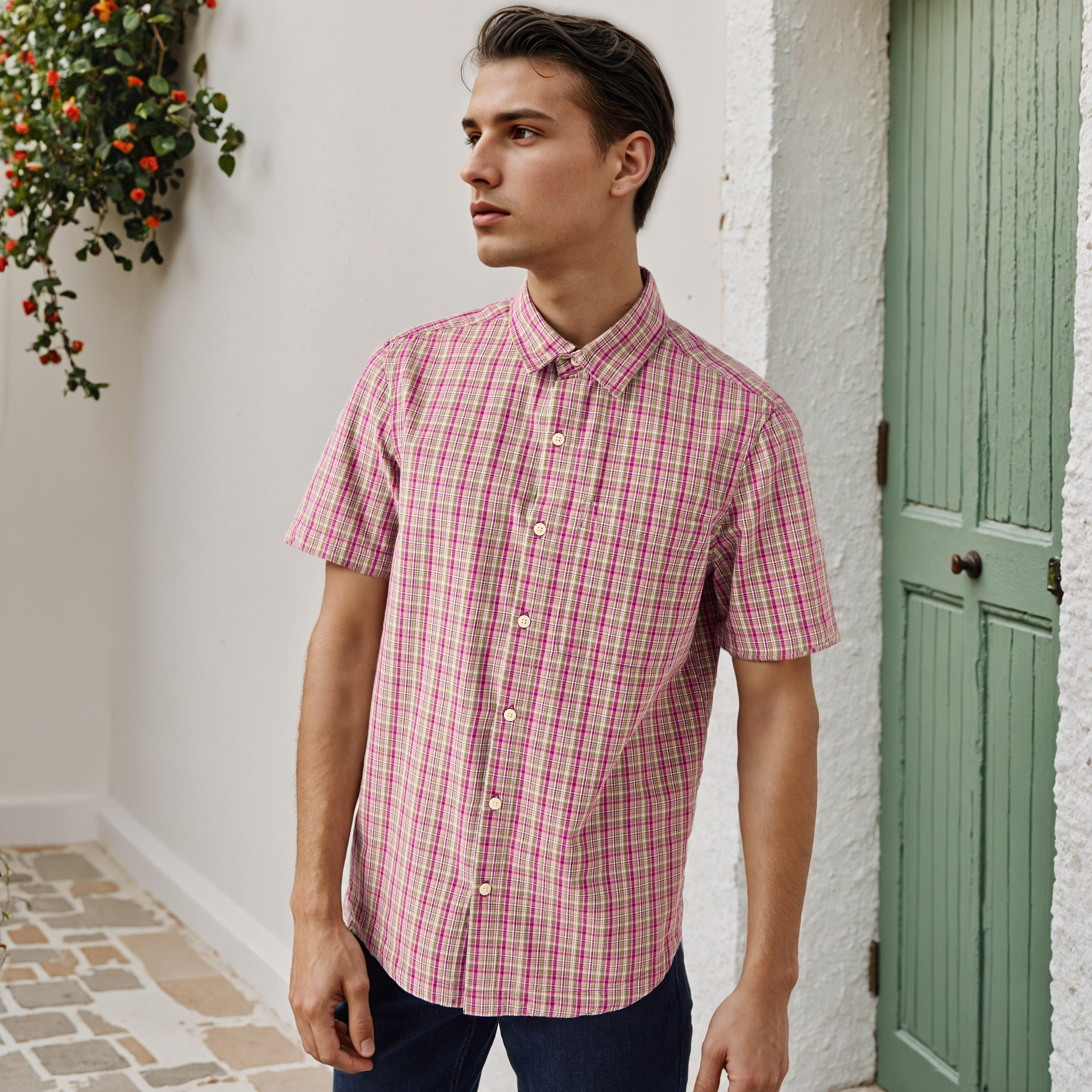 قميص كاروهات بقصة عادية وياقة-men-clothing-shirts-image-5