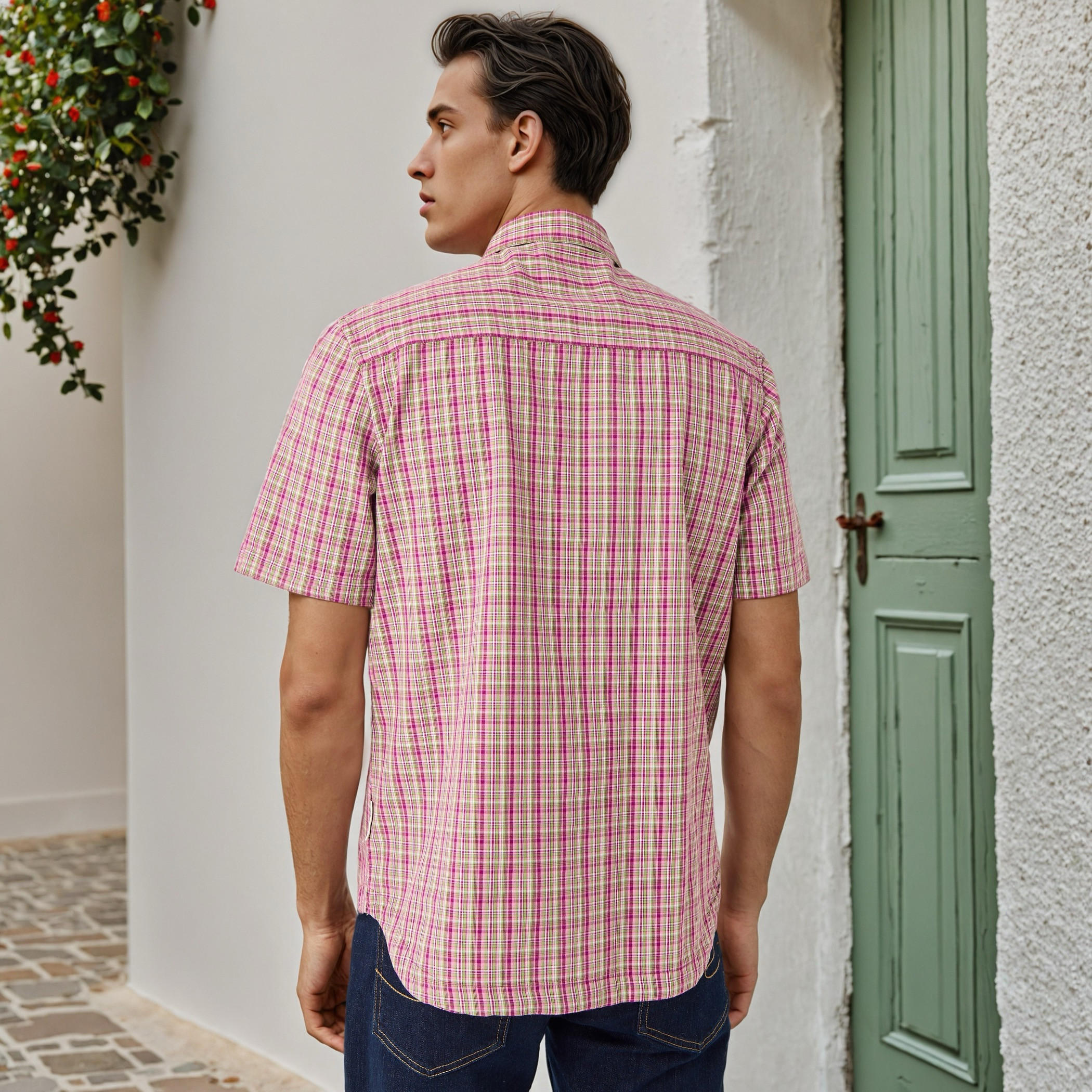 قميص كاروهات بقصة عادية وياقة-men-clothing-shirts-image-3