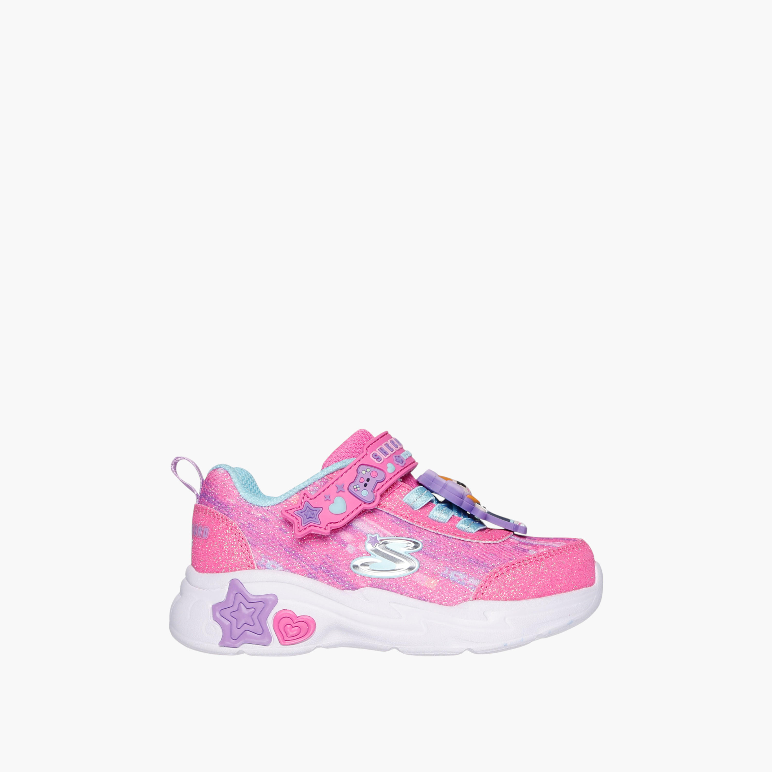 Skechers Girls' SNUGGLE SNEAKS Sports Shoes with Hook and Loop Closure - 302214N-PKMT-baby-girls-shoes-closedshoes-image-2