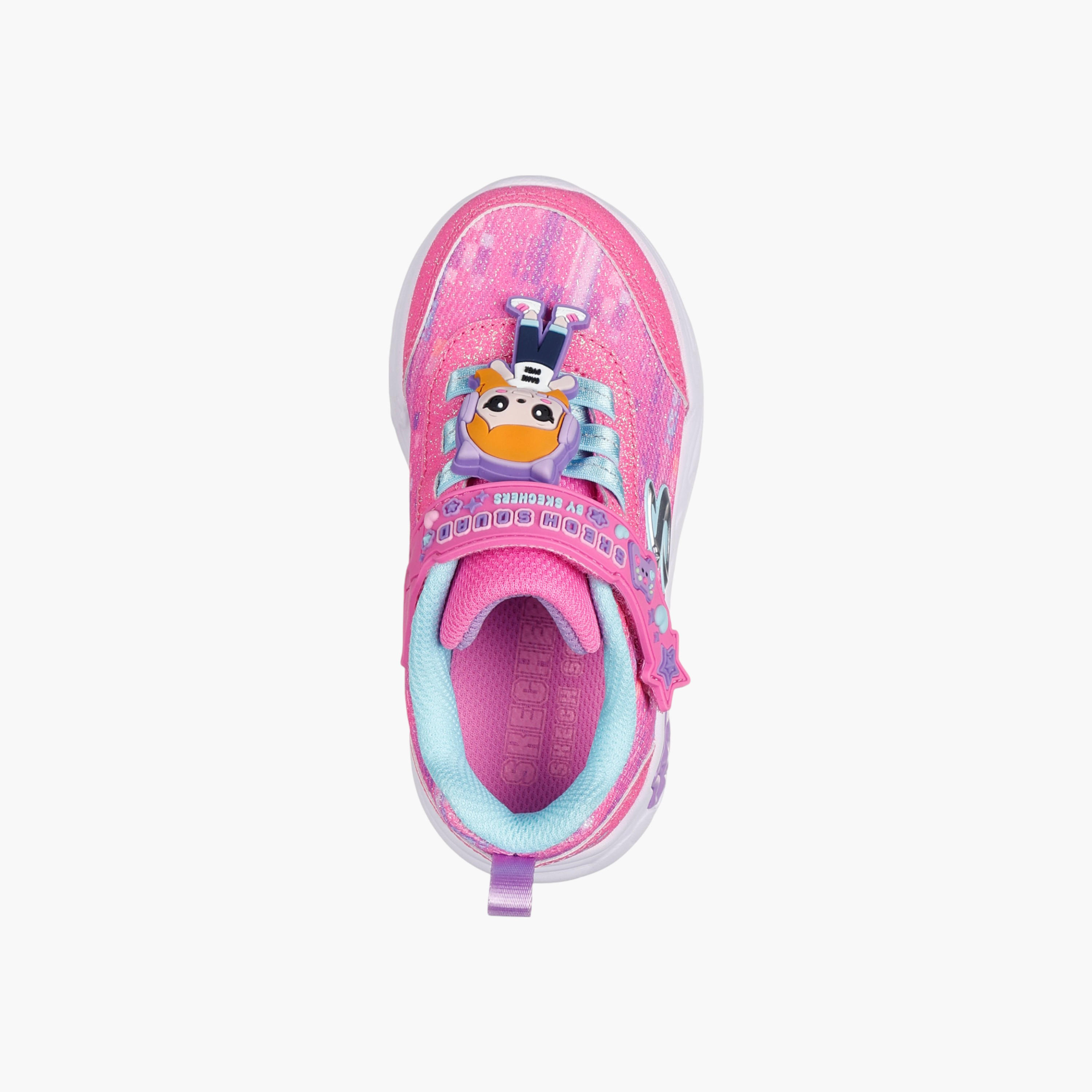 Skechers Girls' SNUGGLE SNEAKS Sports Shoes with Hook and Loop Closure - 302214N-PKMT-baby-girls-shoes-closedshoes-image-3
