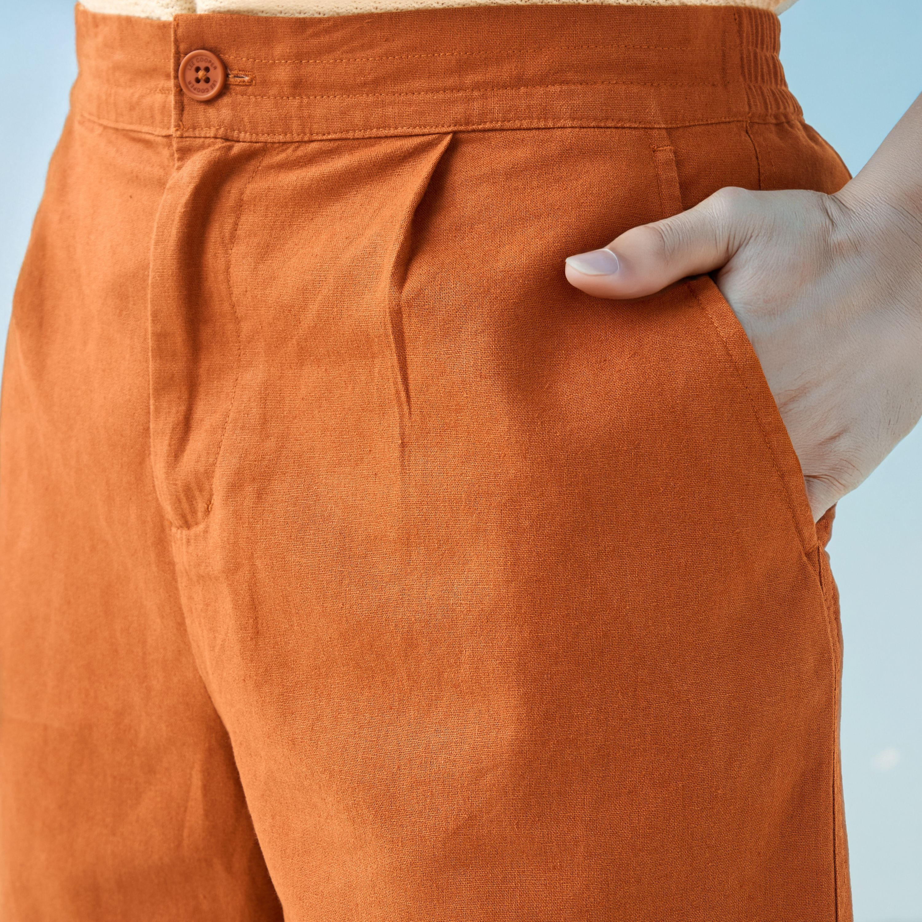 Lee Cooper Regular Fit Linen Blend Shorts-men-clothing-bottoms-shorts-image-4
