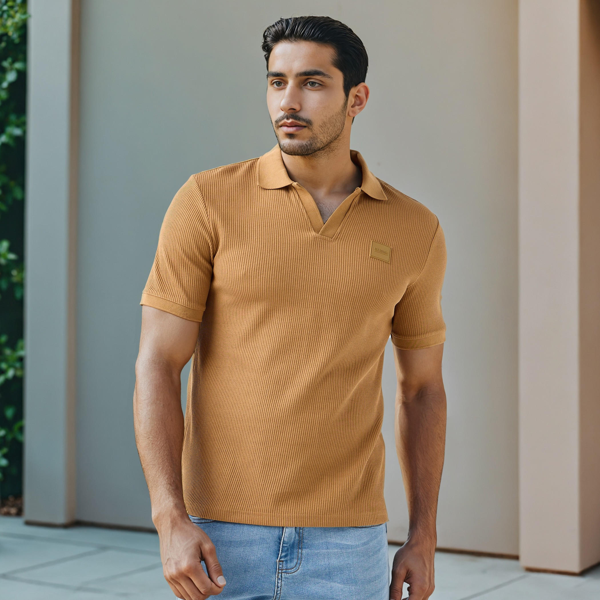 تيشيرت بولو مضلع من لي كوبر-men-clothing-tshirtsandpolos-polos-image-1