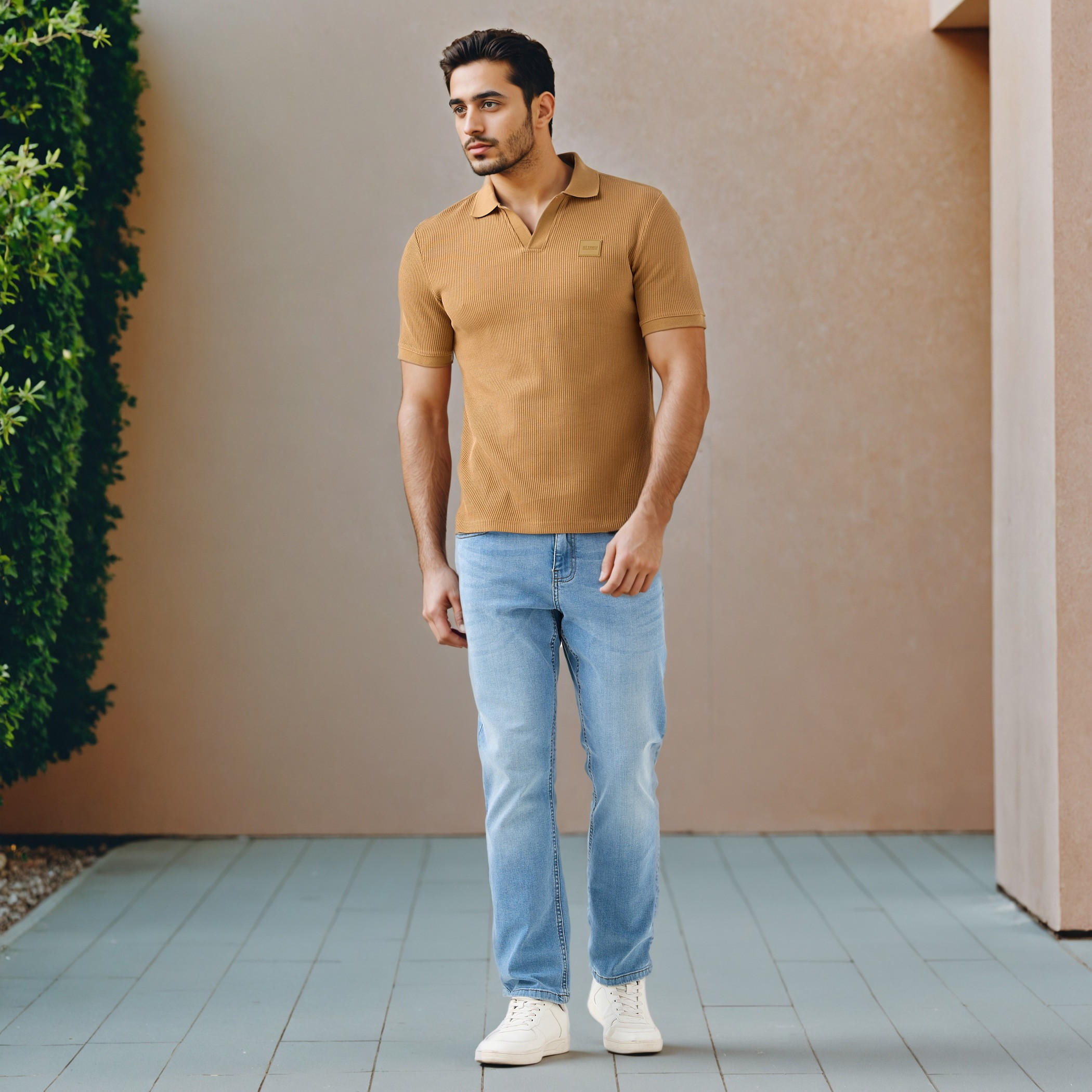 تيشيرت بولو مضلع من لي كوبر-men-clothing-tshirtsandpolos-polos-image-2