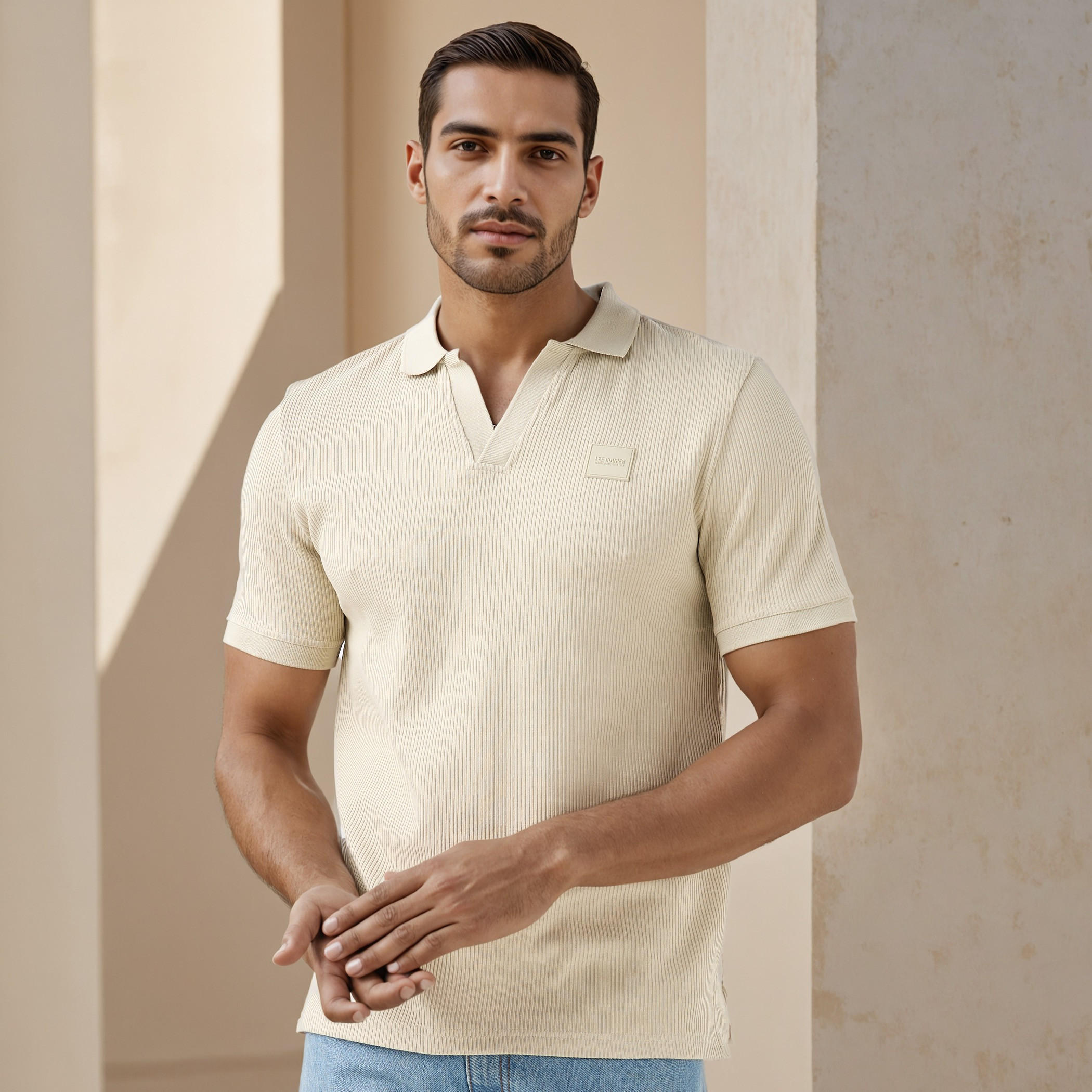 Lee Cooper Ribbed Polo T-shirt-men-clothing-tshirtsandpolos-polos-image-1