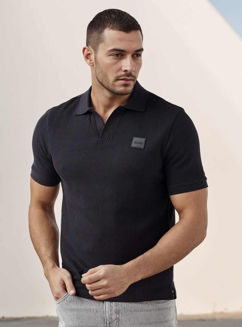 Lee Cooper Ribbed Polo T-shirt-men-clothing-tshirtsandpolos-polos-image-1
