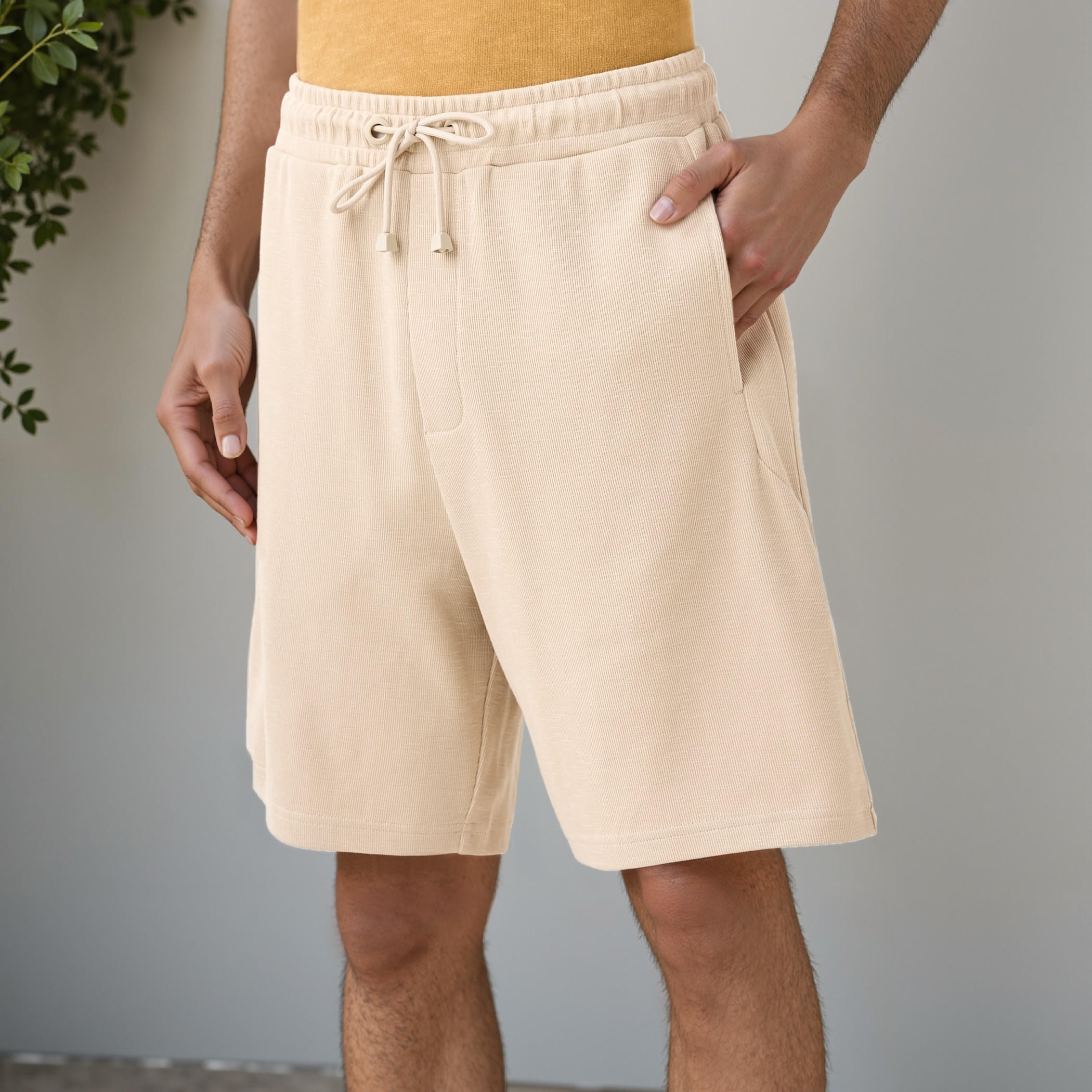 شورت برباط إغلاق وزخارف من لي كوبر-men-clothing-bottoms-shorts-image-4