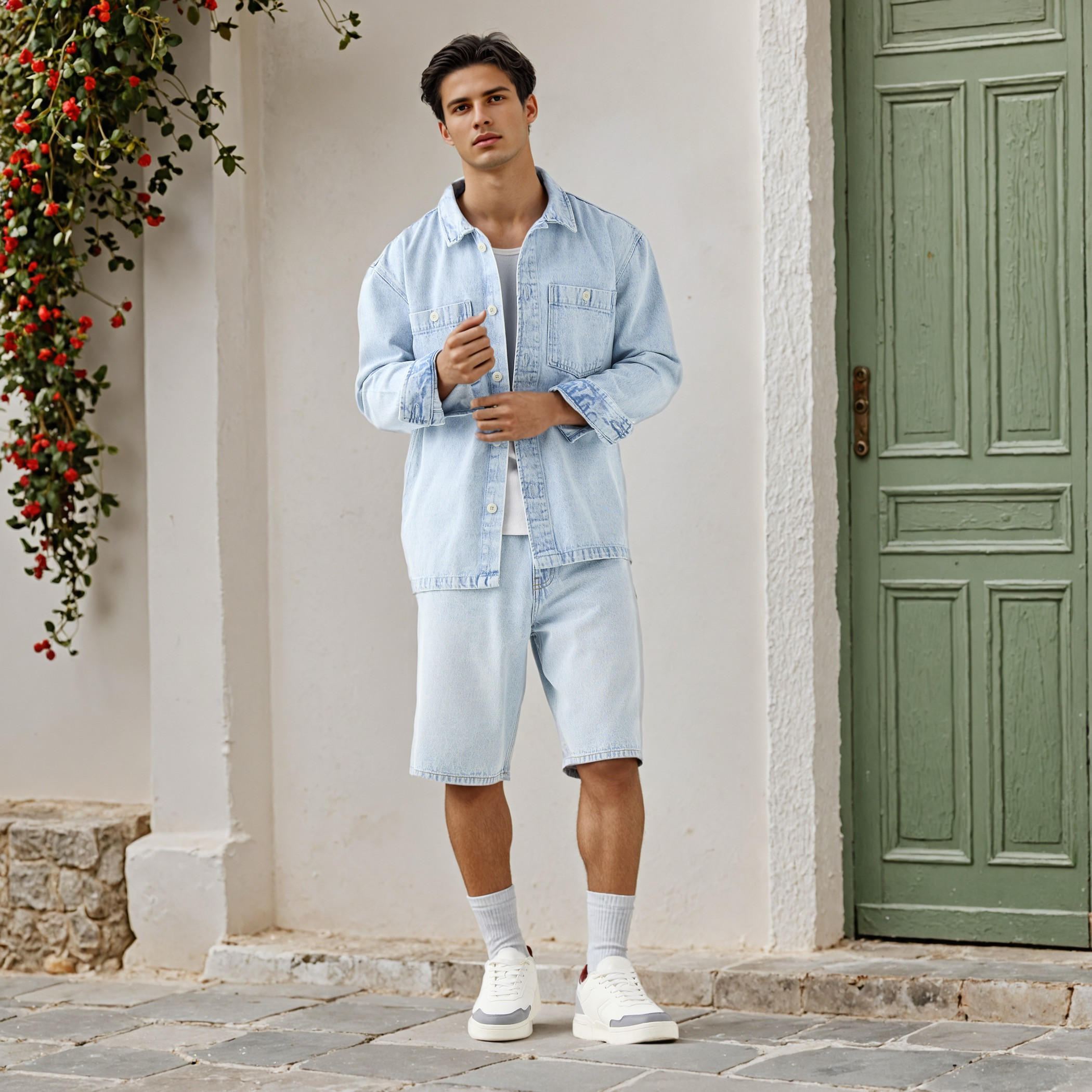 Lee Cooper Relaxed Fit Denim Shirt with Chest Pockets-men-clothing-shirts-image-2