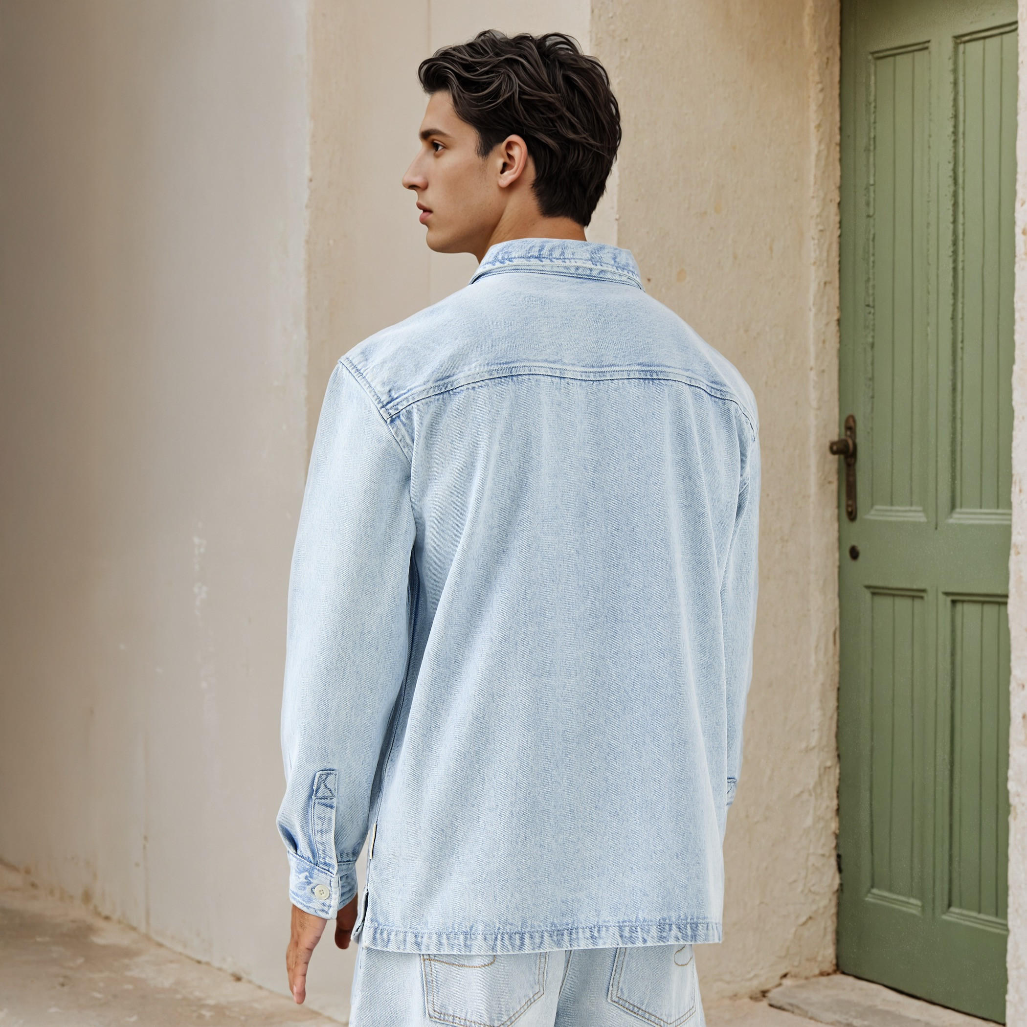 Lee Cooper Relaxed Fit Denim Shirt with Chest Pockets-men-clothing-shirts-image-3