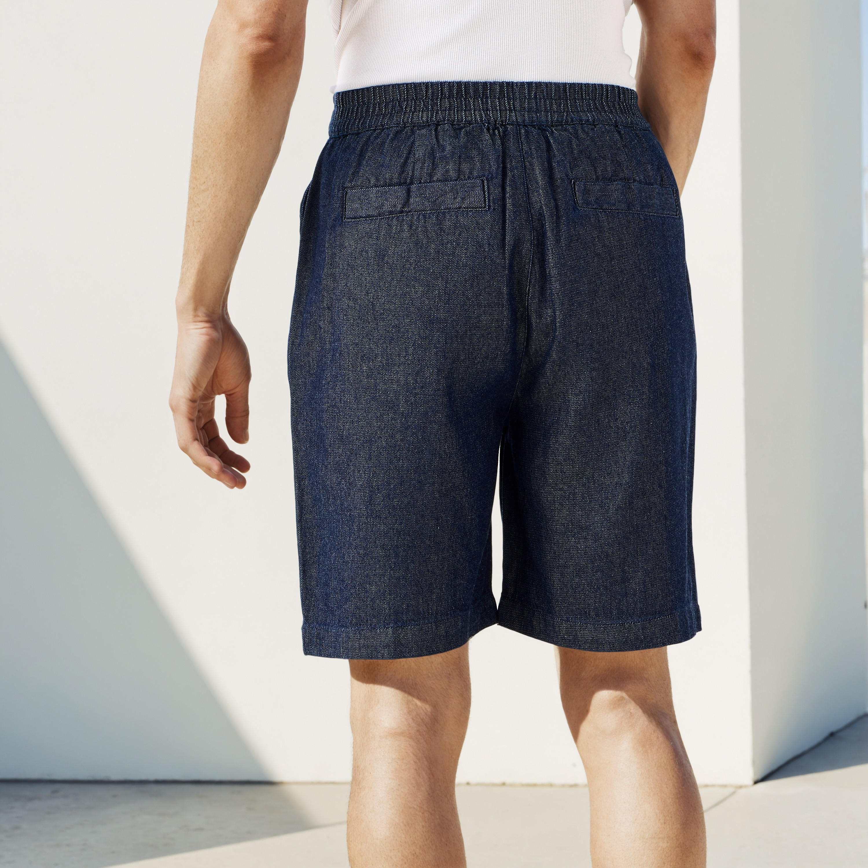 Lee Cooper Pleated Denim Shorts-men-clothing-bottoms-shorts-image-3