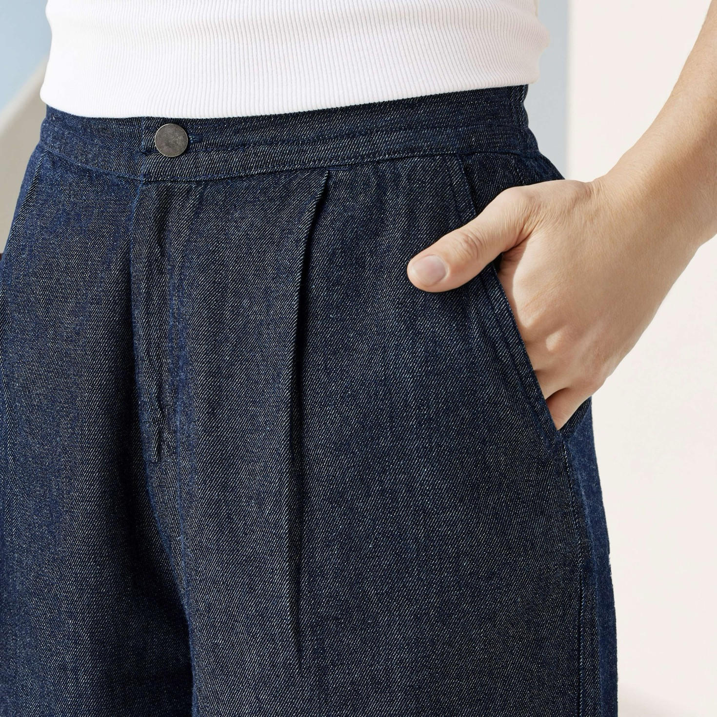 Lee Cooper Pleated Denim Shorts-men-clothing-bottoms-shorts-image-4