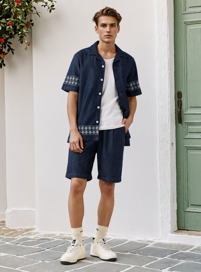 Lee Cooper Embroidered Camp Collar Shirt-men-clothing-shirts-image-2