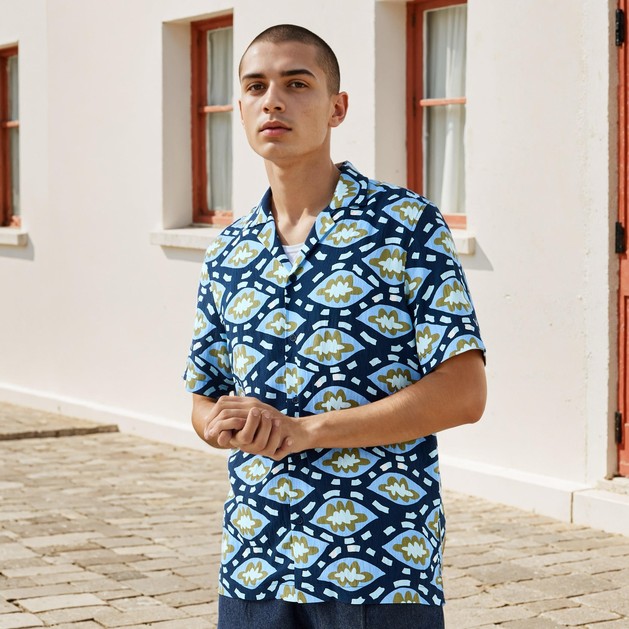 Lee Cooper Printed Camp Collar Shirt-men-clothing-shirts-image-1
