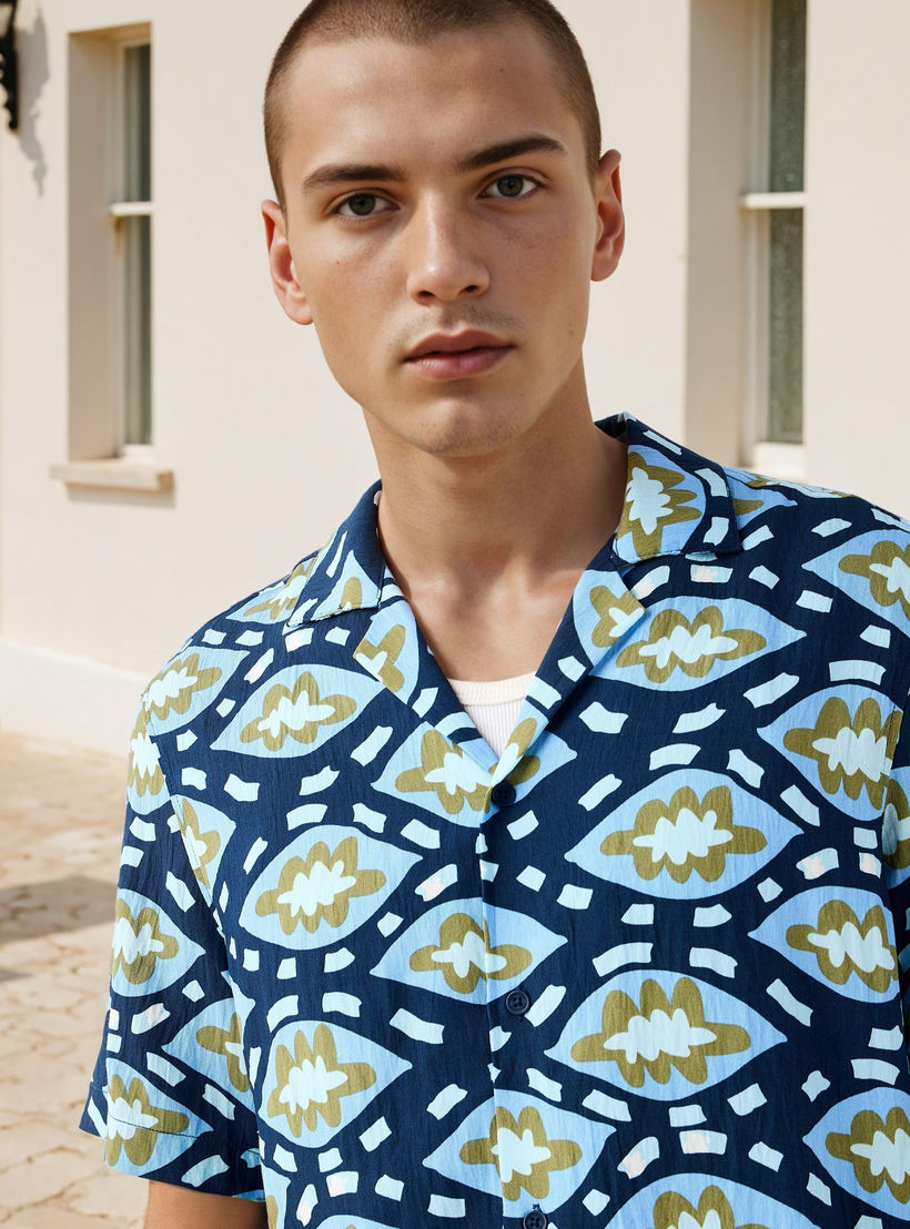 قميص بياقة كامب وطبعات من لي كوبر-men-clothing-shirts-image-4