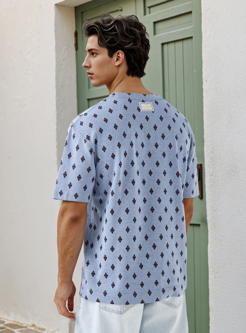 Lee Cooper Jacquard Textured Crew Neck T-shirt-men-clothing-tshirtsandpolos-tshirts-image-3