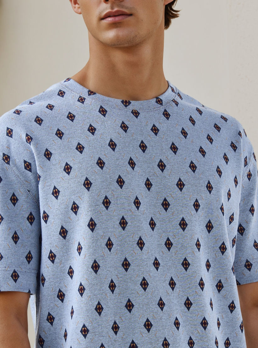Lee Cooper Jacquard Textured Crew Neck T-shirt-men-clothing-tshirtsandpolos-tshirts-image-4