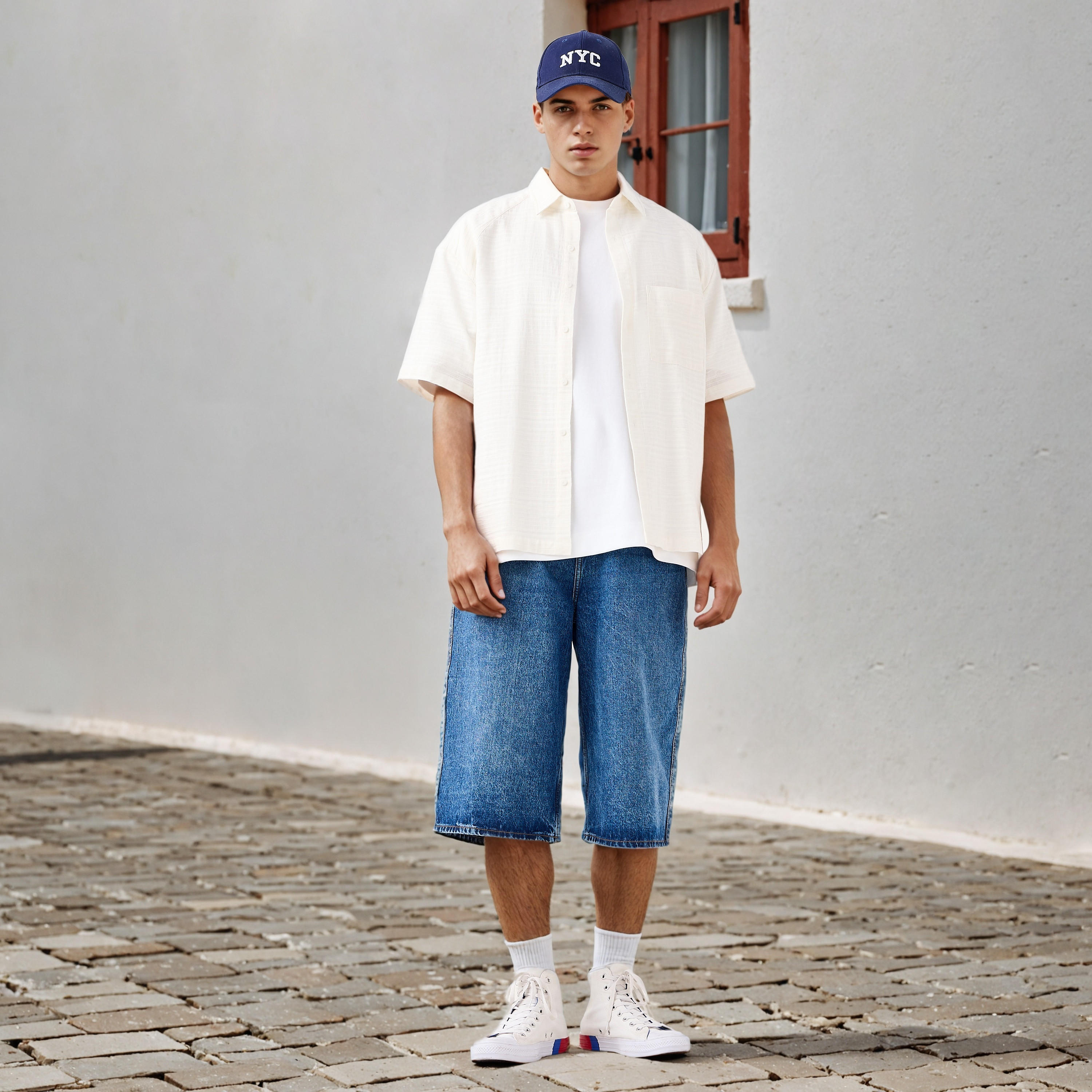 قميص استرخاء بارز الملمس بياقة وقصة عادية من لي كوبر-men-clothing-shirts-image-2