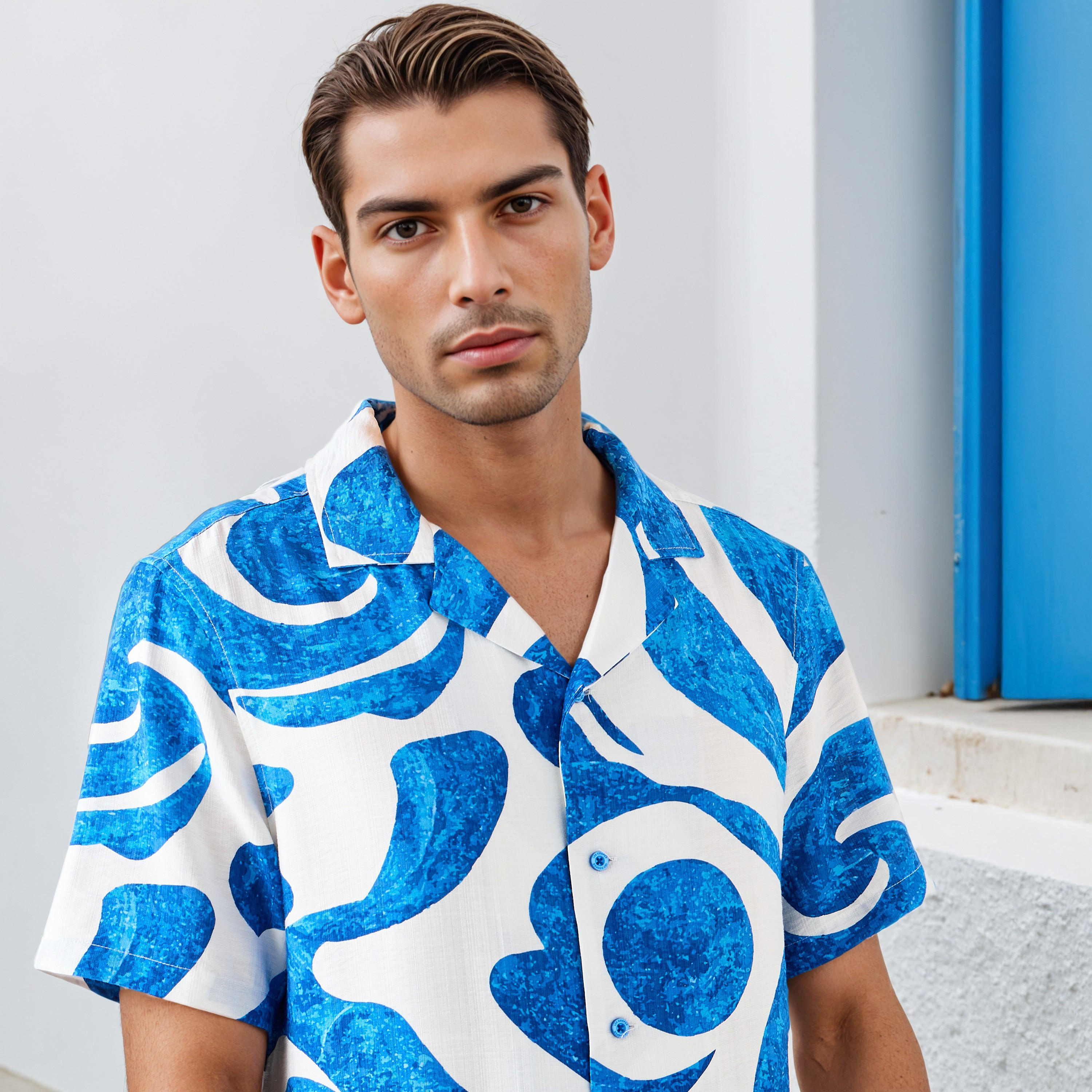 قميص بياقة كامب وطبعات من لي كوبر-men-clothing-shirts-image-2