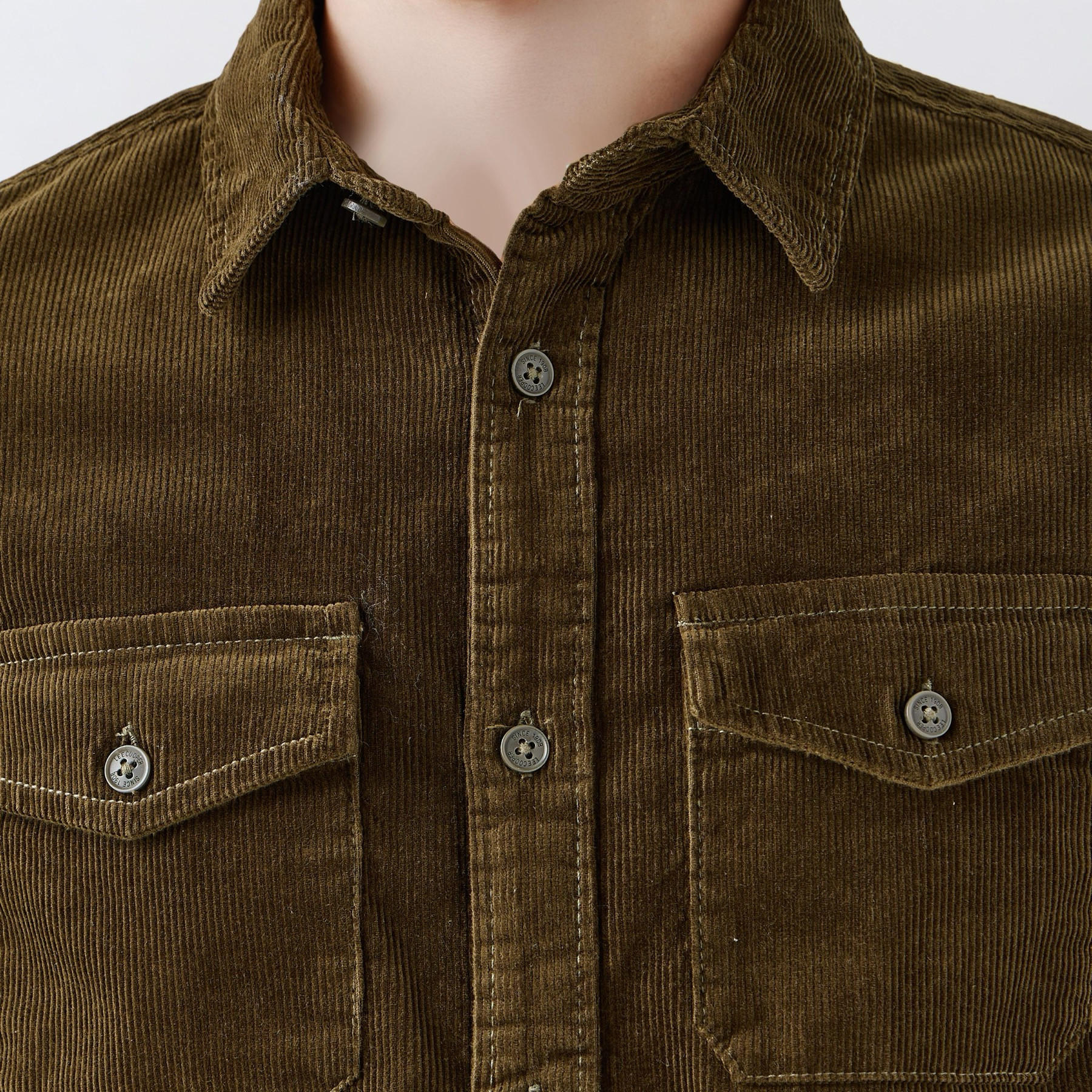 Lee Cooper Men's Relaxed Fit Textured Long Sleeve Shirt-men-clothing-shirts-image-4